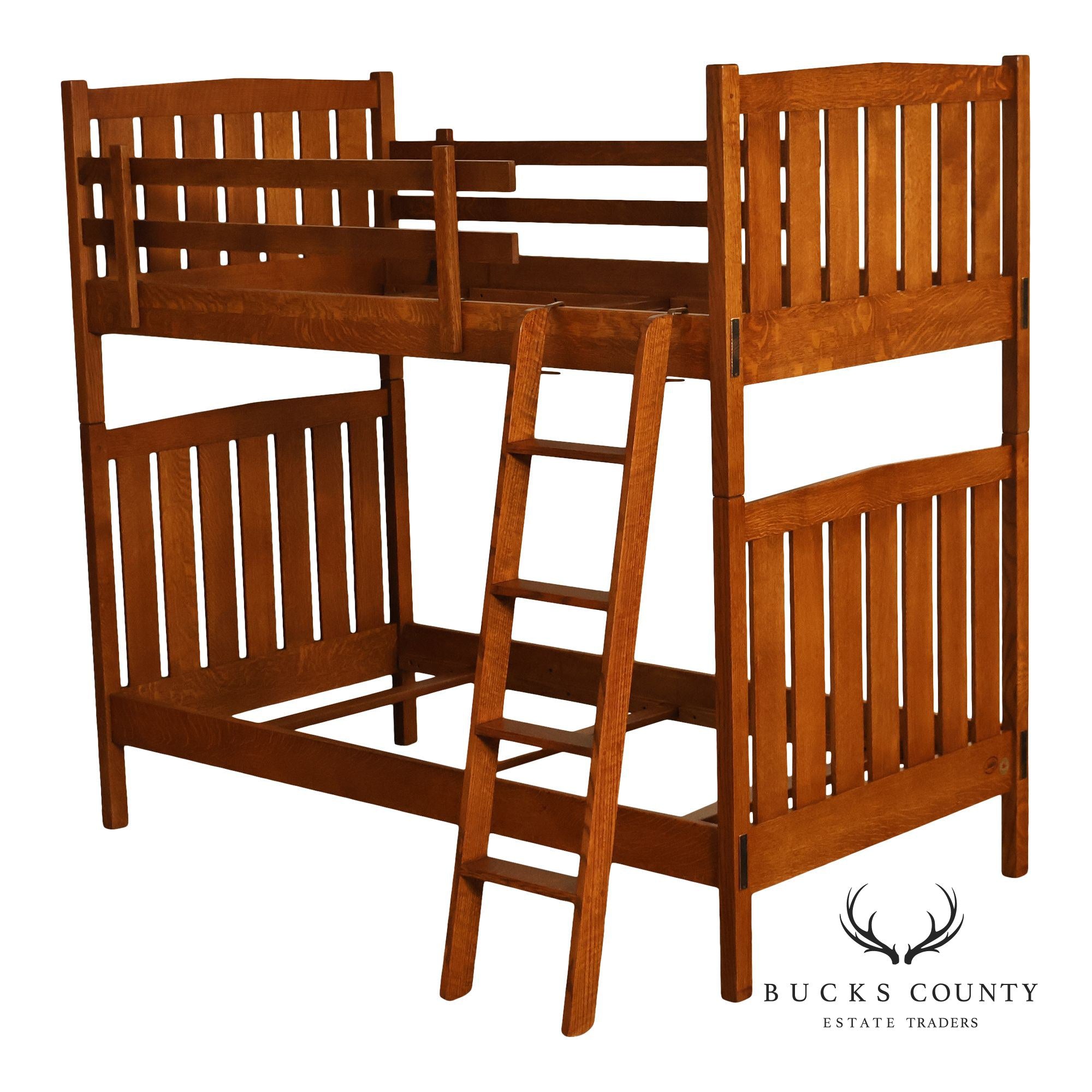 Stickley Mission Collection Oak Twin Over Twin Bunk Bed