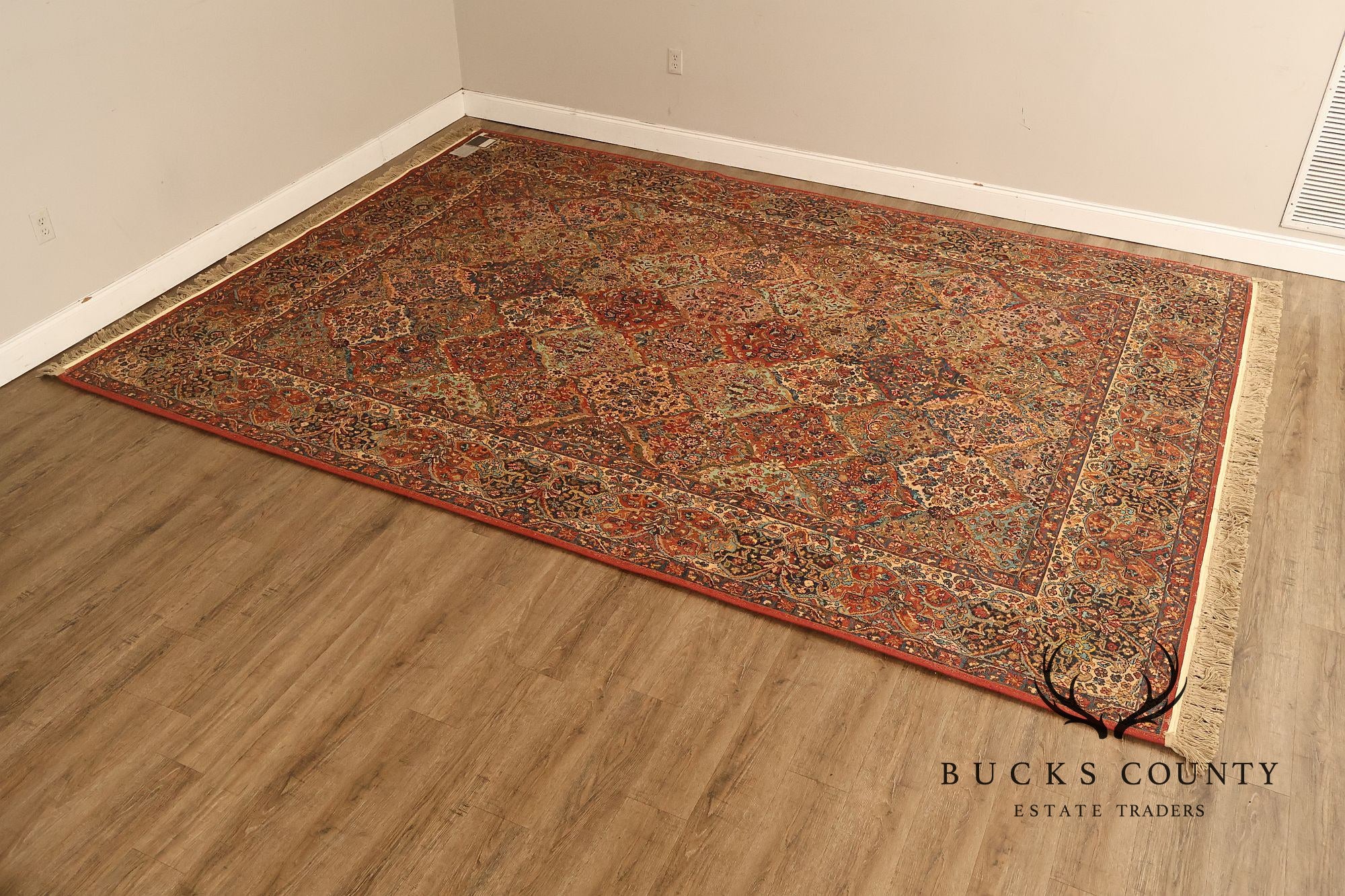 Karastan 8’ 8” X 12’ Multicolor Panel Kirman Wool Area Rug