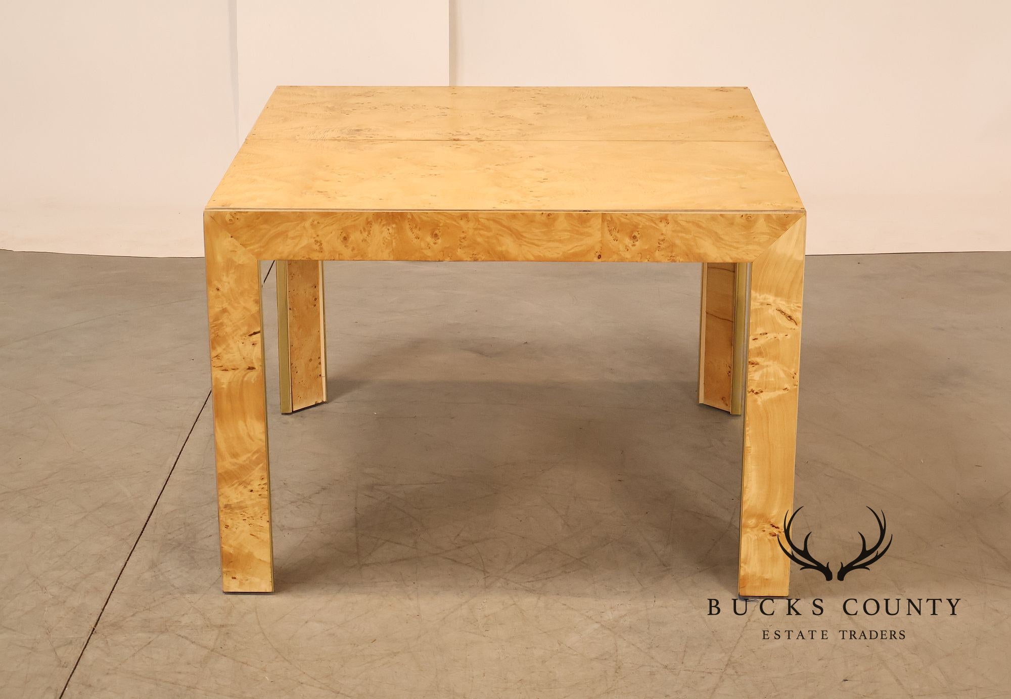 Thomasville Burl Wood Square Dining Table With 2 Leaves