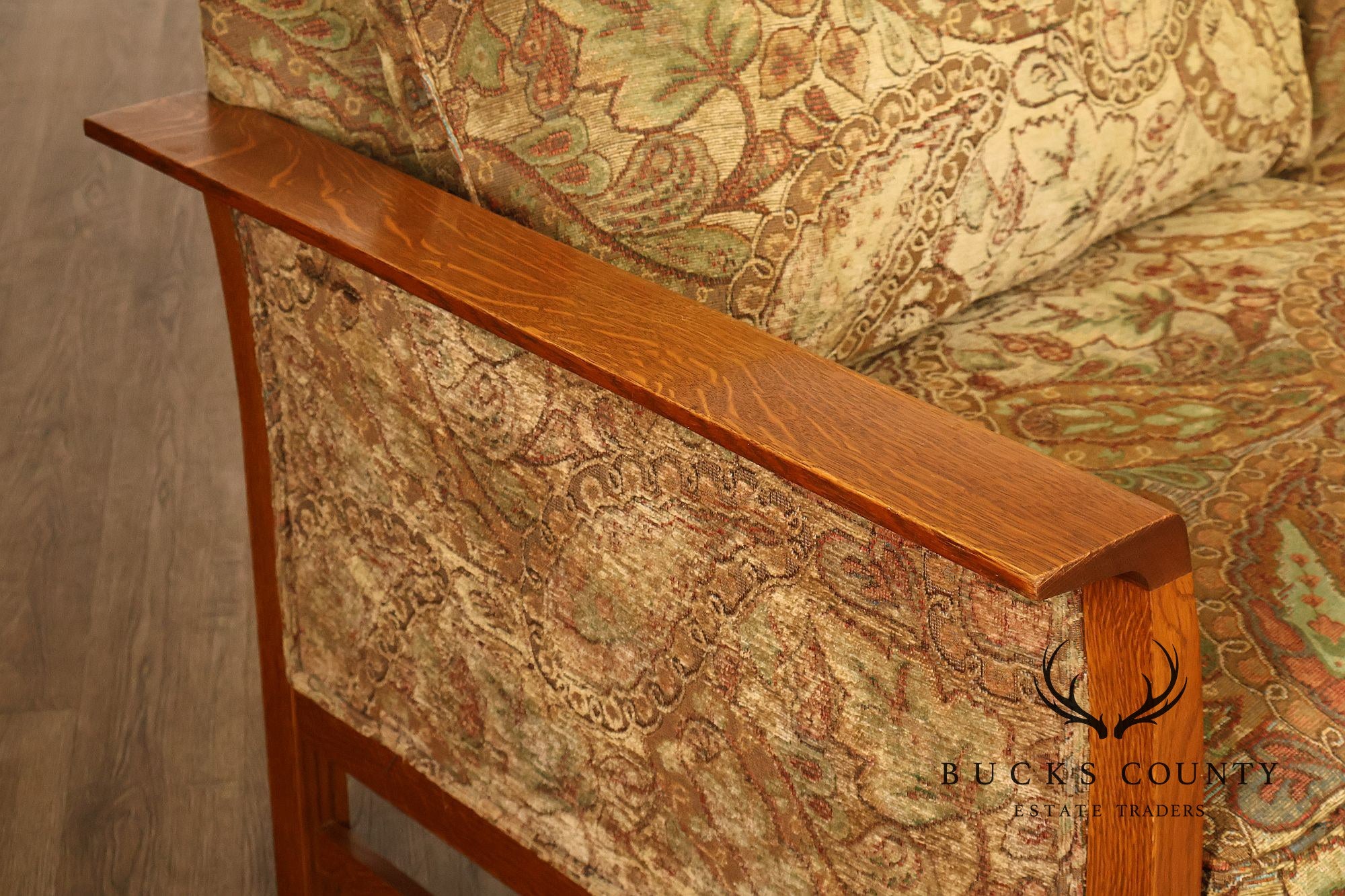 Stickley Mission Collection Oak Sofa With Loose Cushions