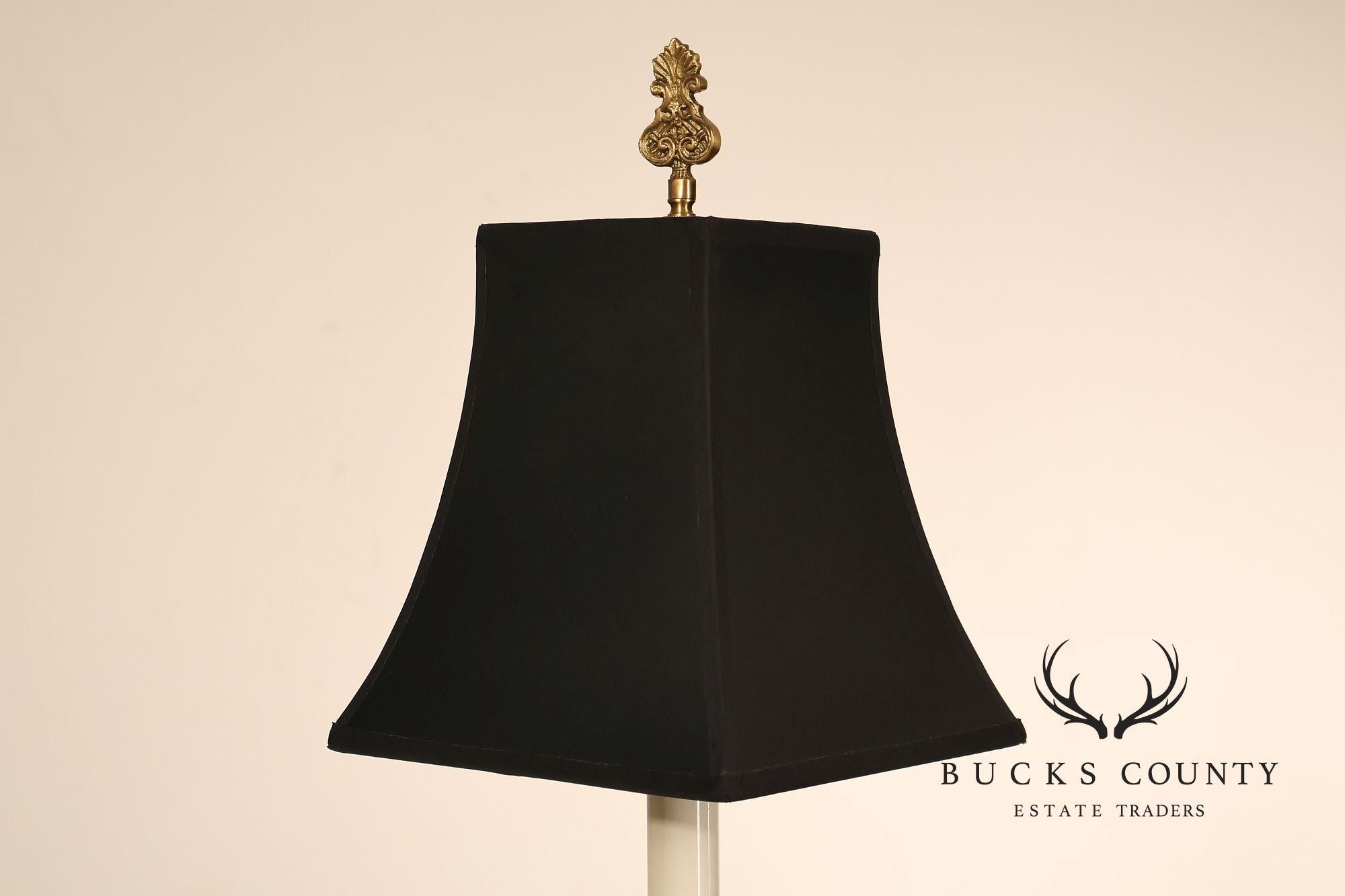 Wildwood Pair of Brass Tall Candlestick Table Lamps