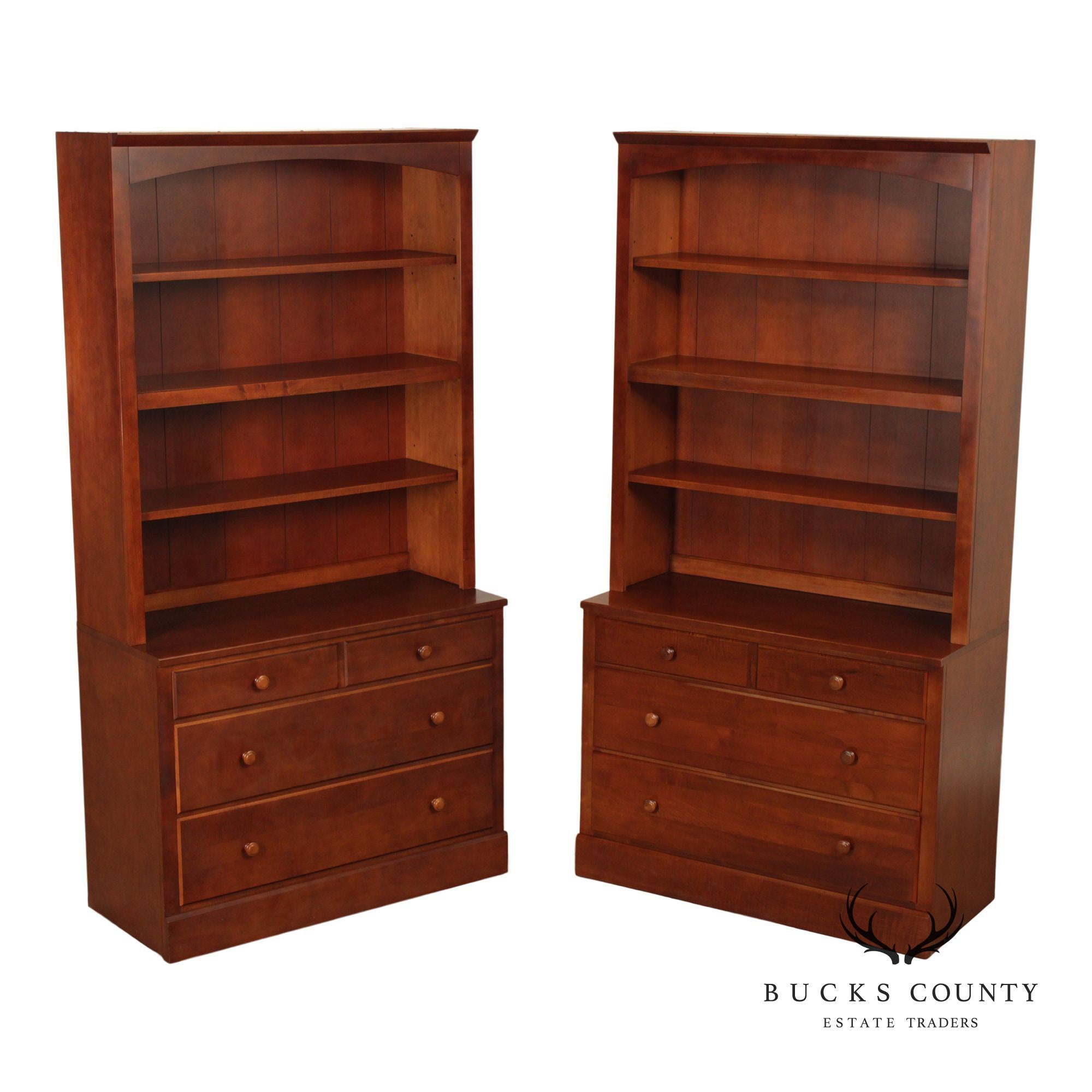 Ethan Allen 'Country Colors' Pair of Bookcases