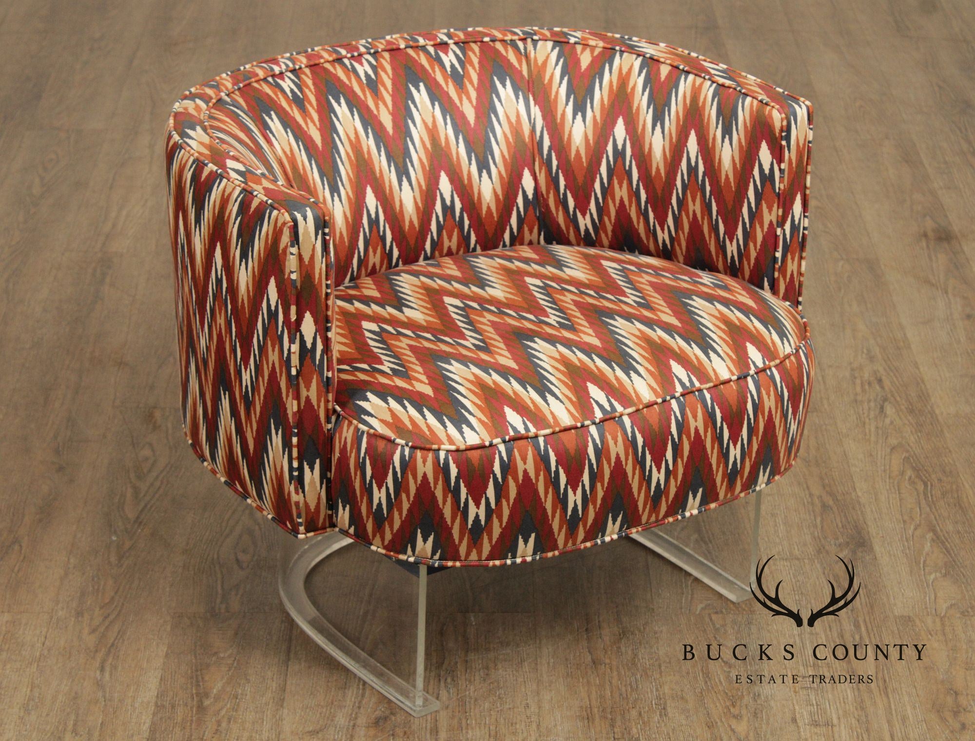 Mid Century Modern Barrel Back Lounge Chair