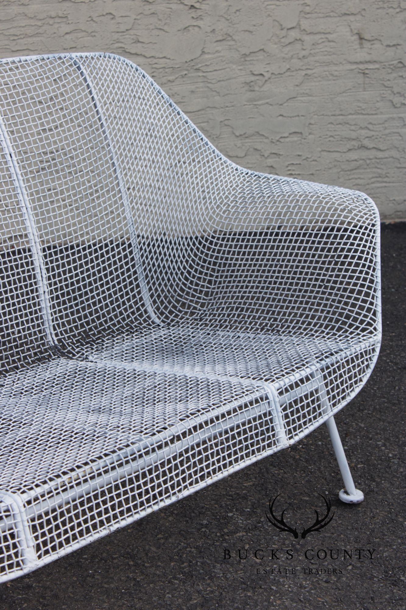 Russell Woodard Mid Century Modern 'Sculptura' Wrought Iron Settee