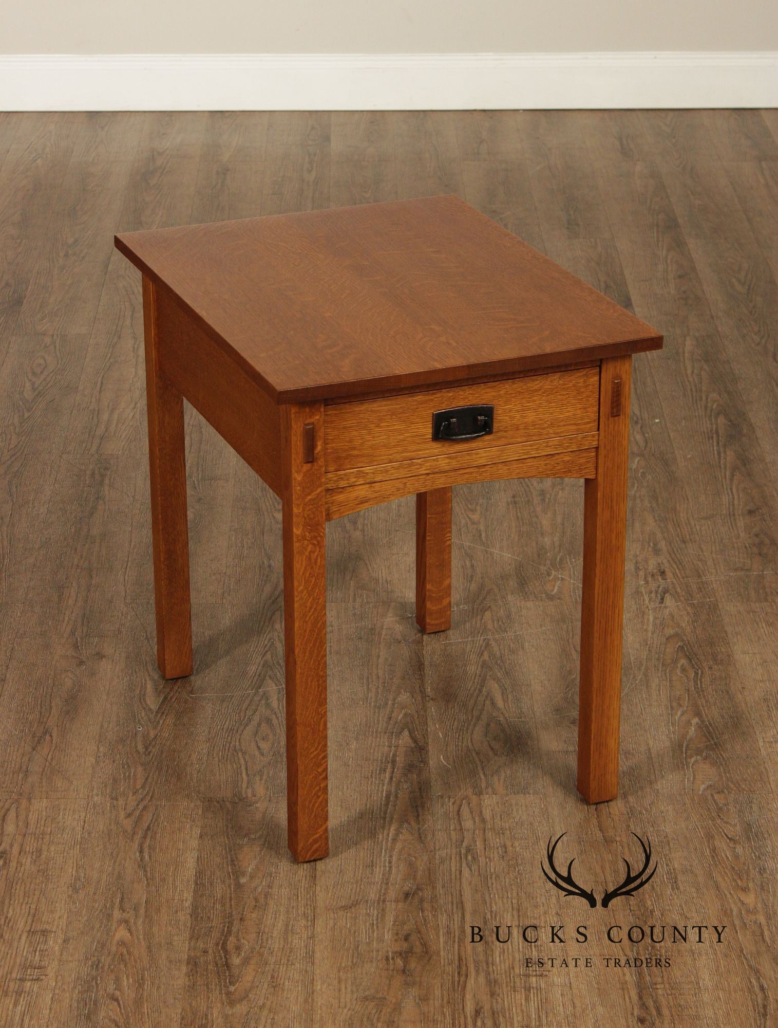 Stickley Mission Collection Oak Single Drawer End Table
