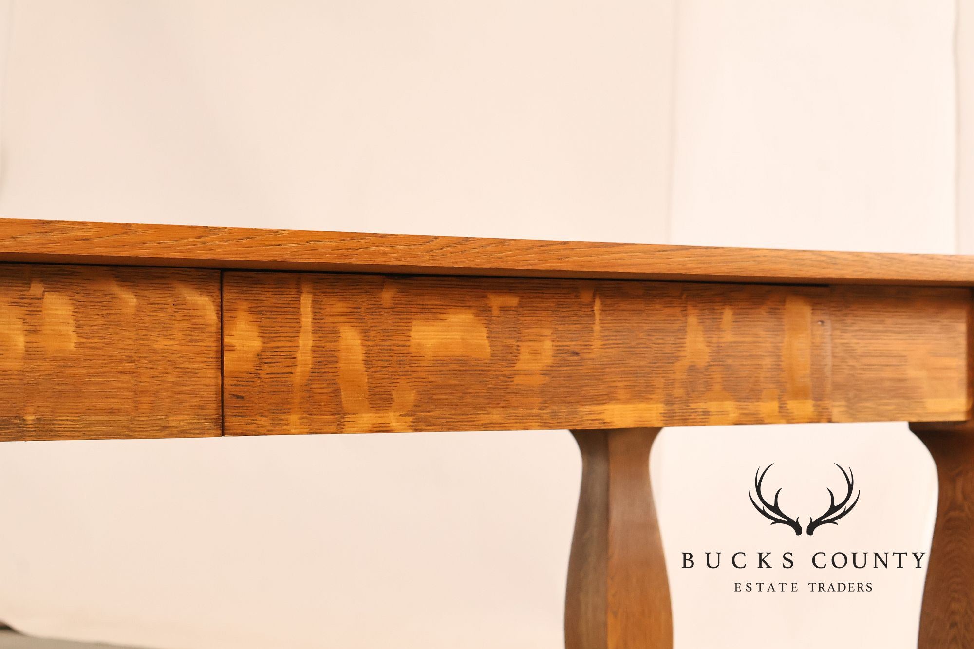 Empire Style Antique Oak Library Table