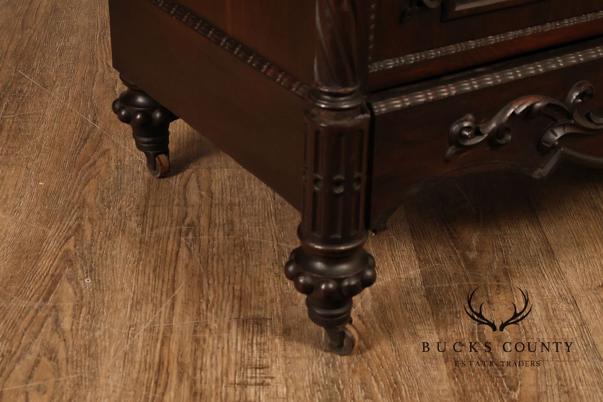 Antique Victorian Rosewood Carved Server