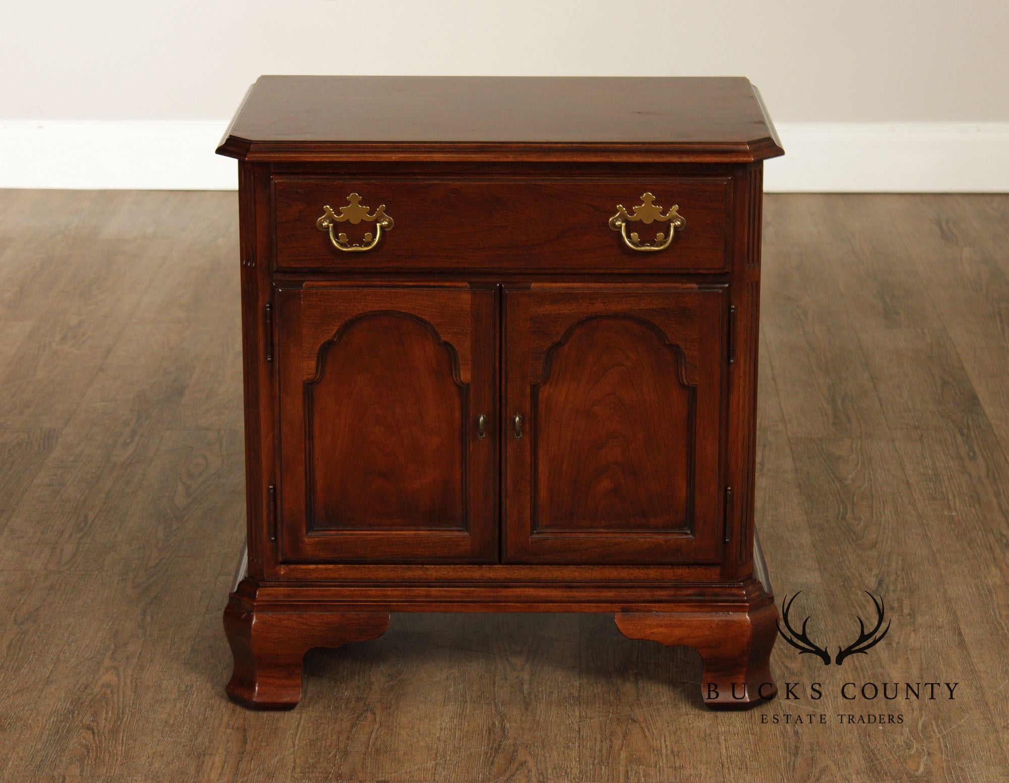 Drexel Cherry Traditional Style Pair Of Nightstands