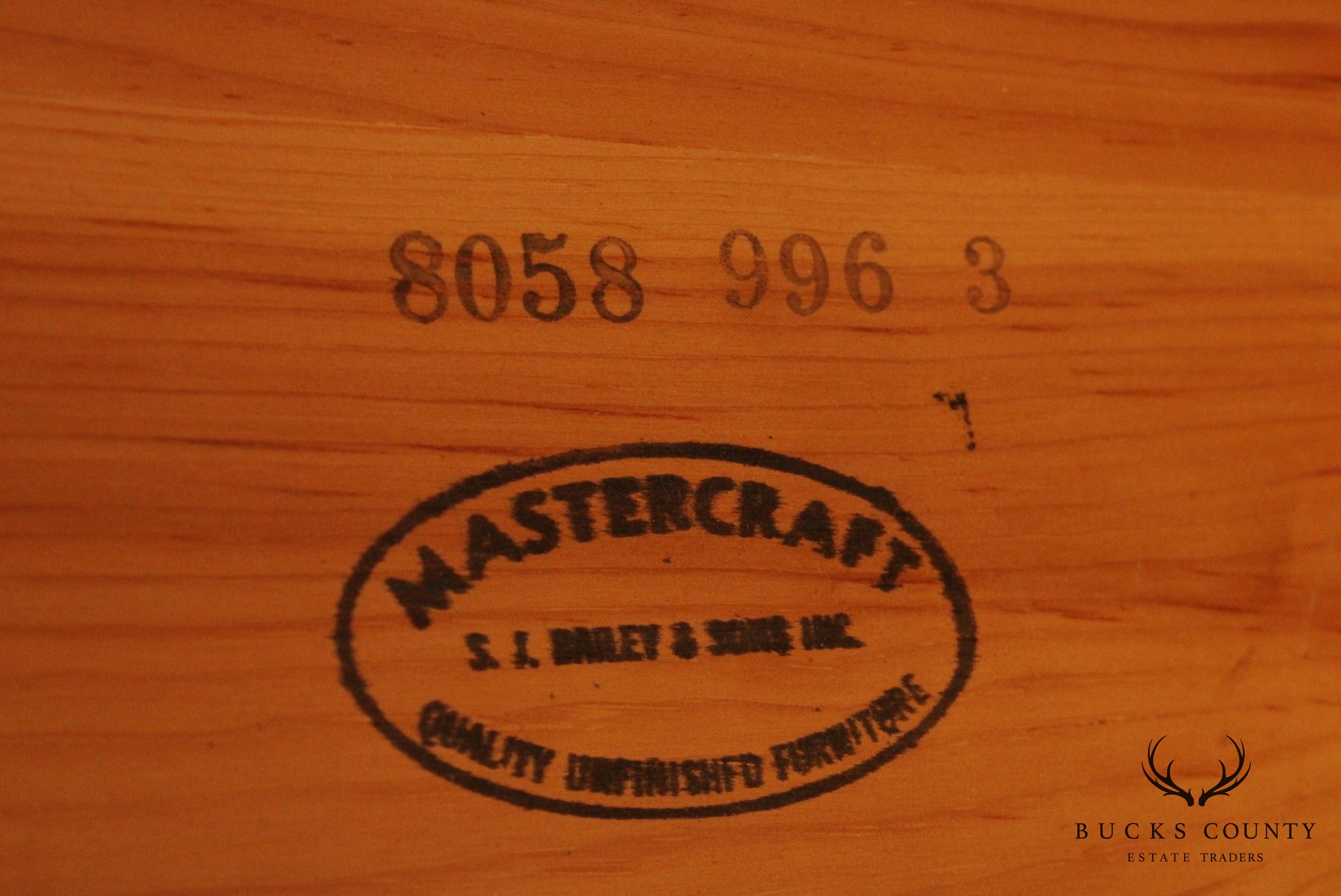 Mastercraft Floral Hand Painted Square Pine Side Table