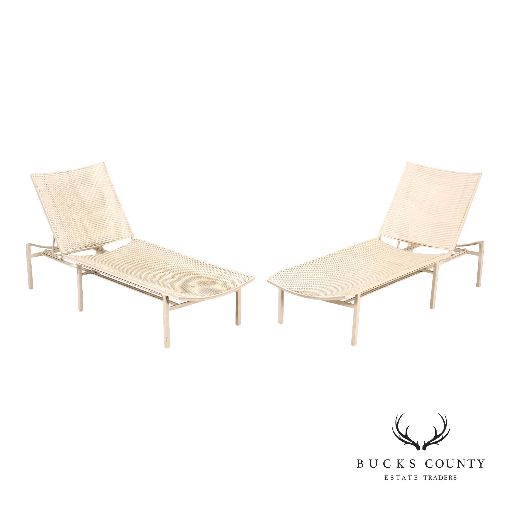 Brown Jordan 'Regent' Pair of Outdoor Patio Chaise Lounges