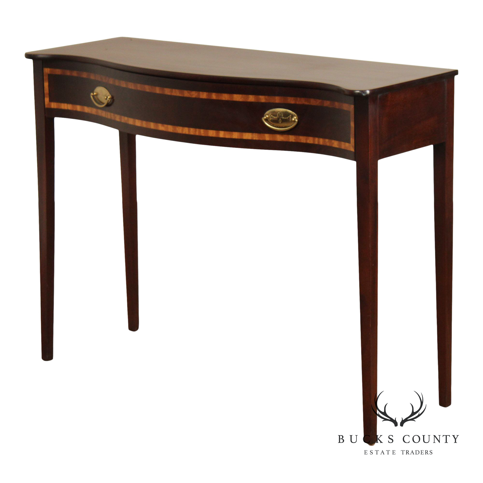 Federal Style Inlaid Mahogany Narrow Console Table