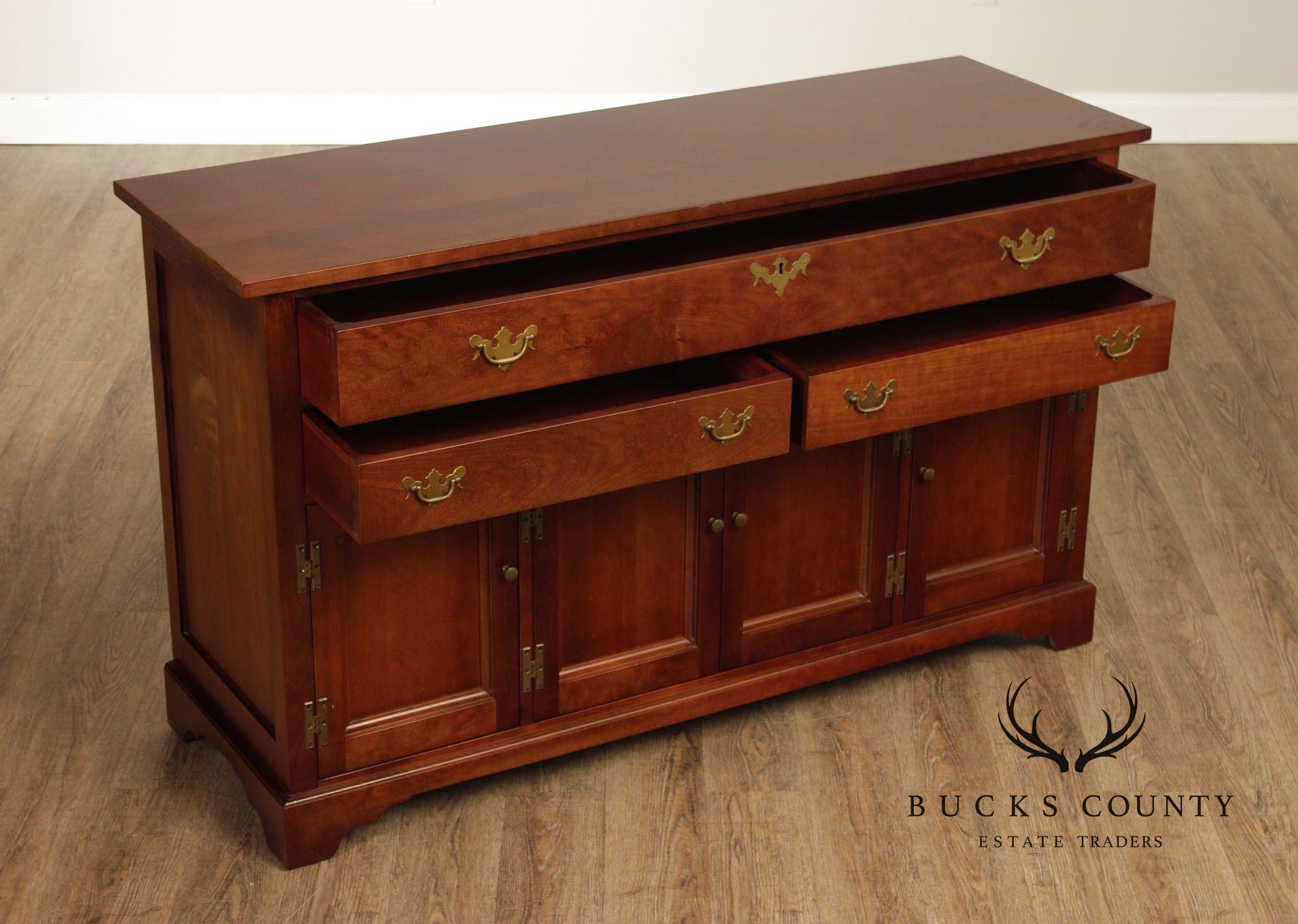 E.A. Clore Sons Cherry Colonial Style Sideboard Buffet