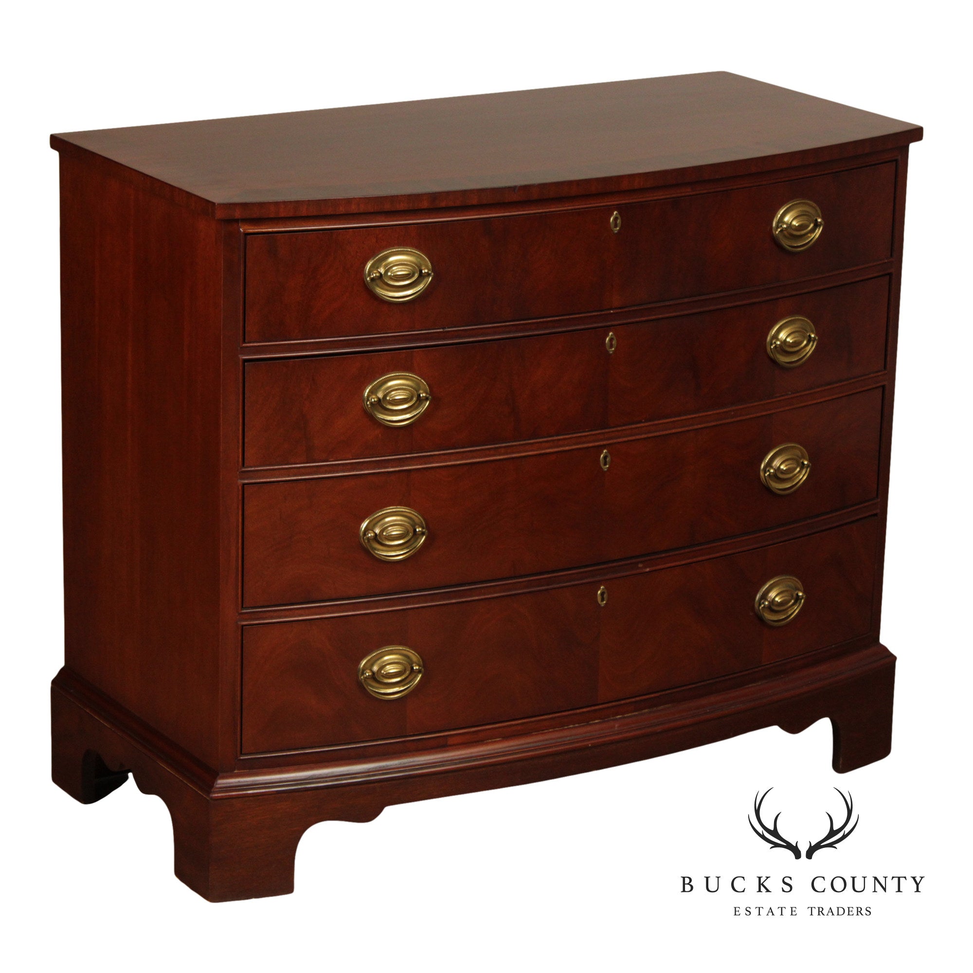 Ethan Allen Hepplewhite Style Mahogany Chest of Drawers