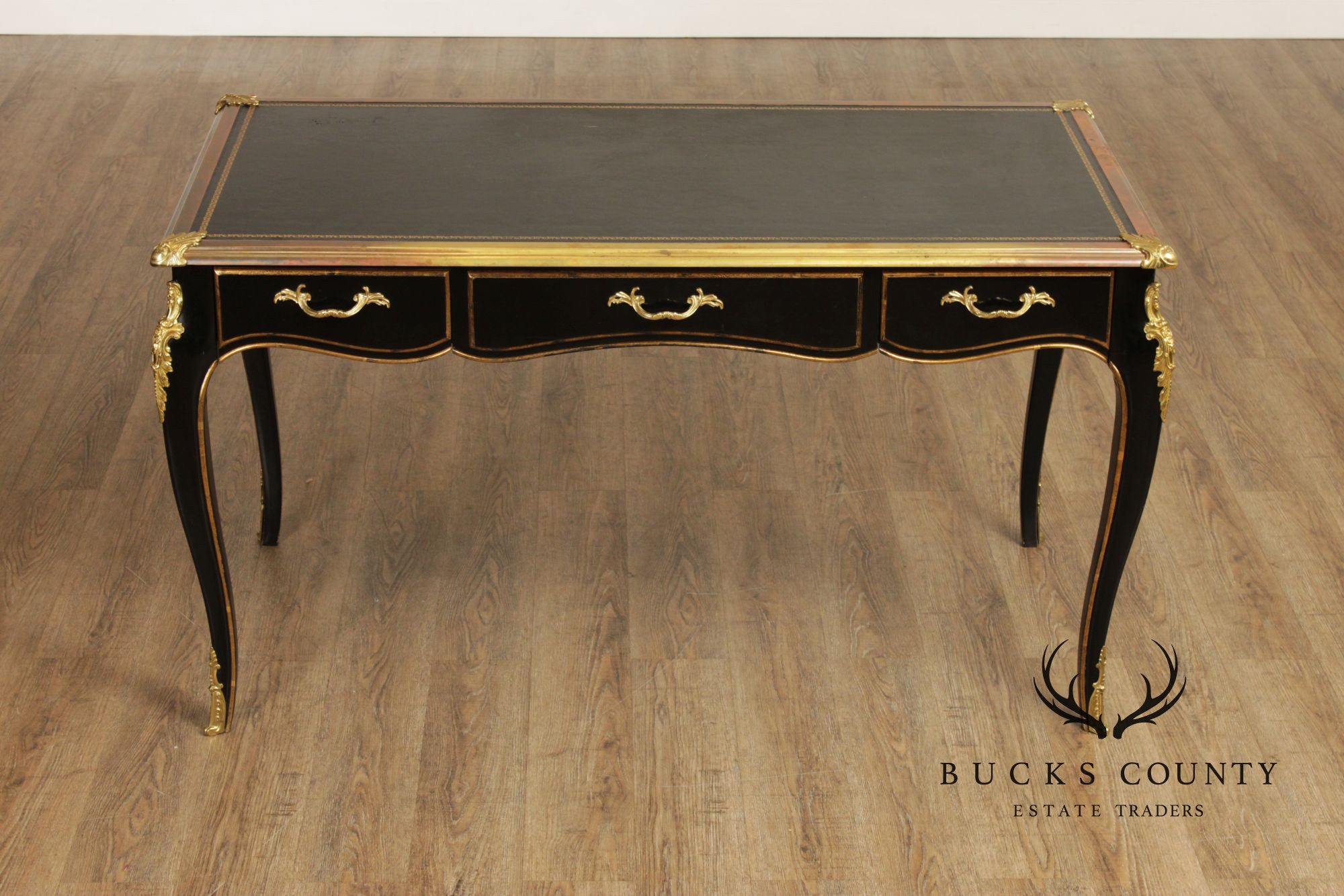 Baker Furniture Napoleon II Style Leather Top Writing Desk