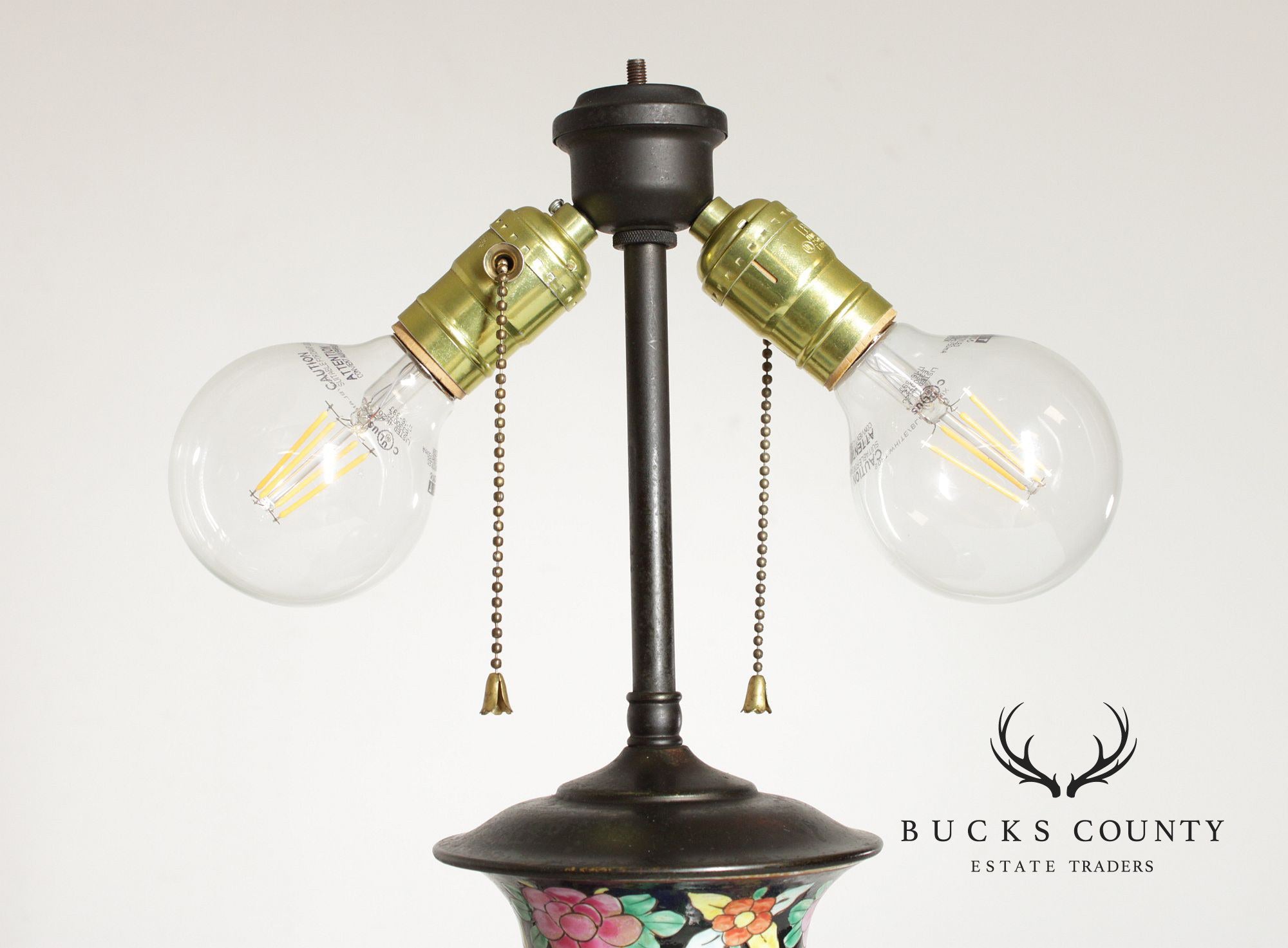 Asian Style Vintage Glazed Porcelain Table Lamp