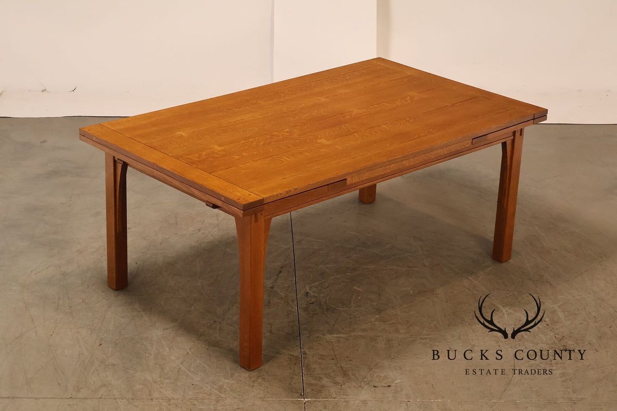 Stickley Mission Collection Oak Draw Top Extension Dining Table