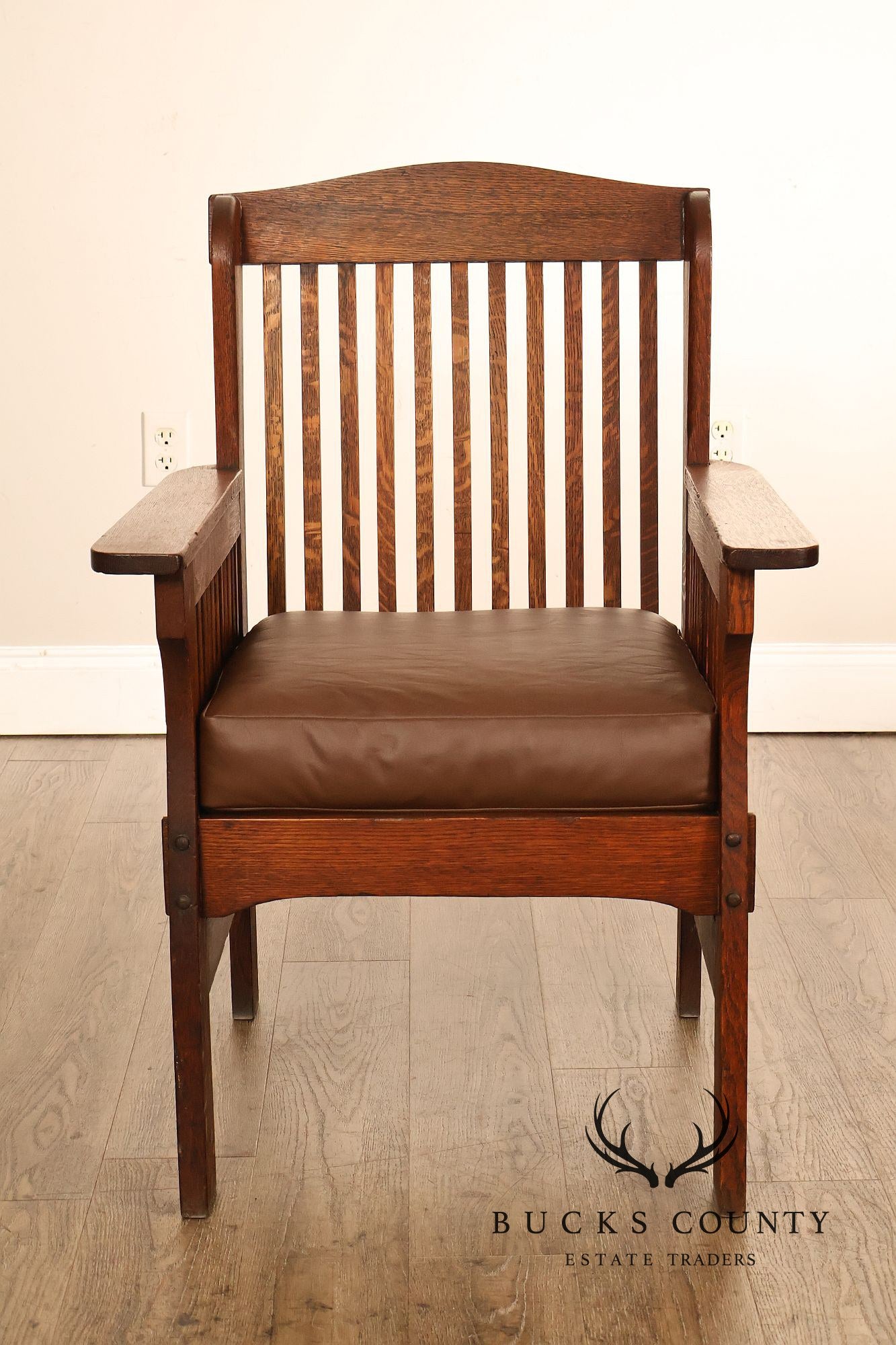 Michigan Chair Company Arts And Crafts Oak Armchair