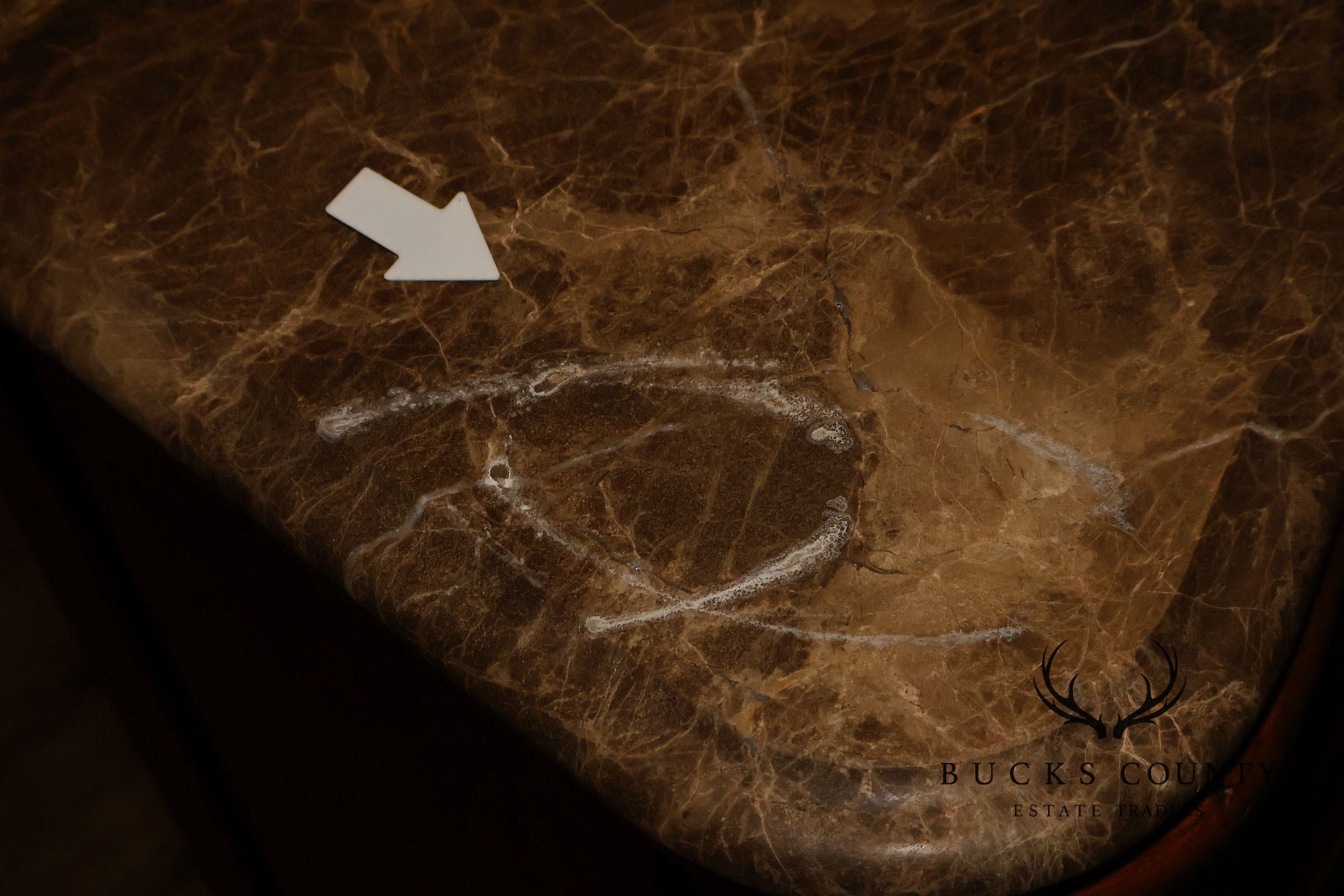 Century Furniture French Provincial Style Marble Top Chest