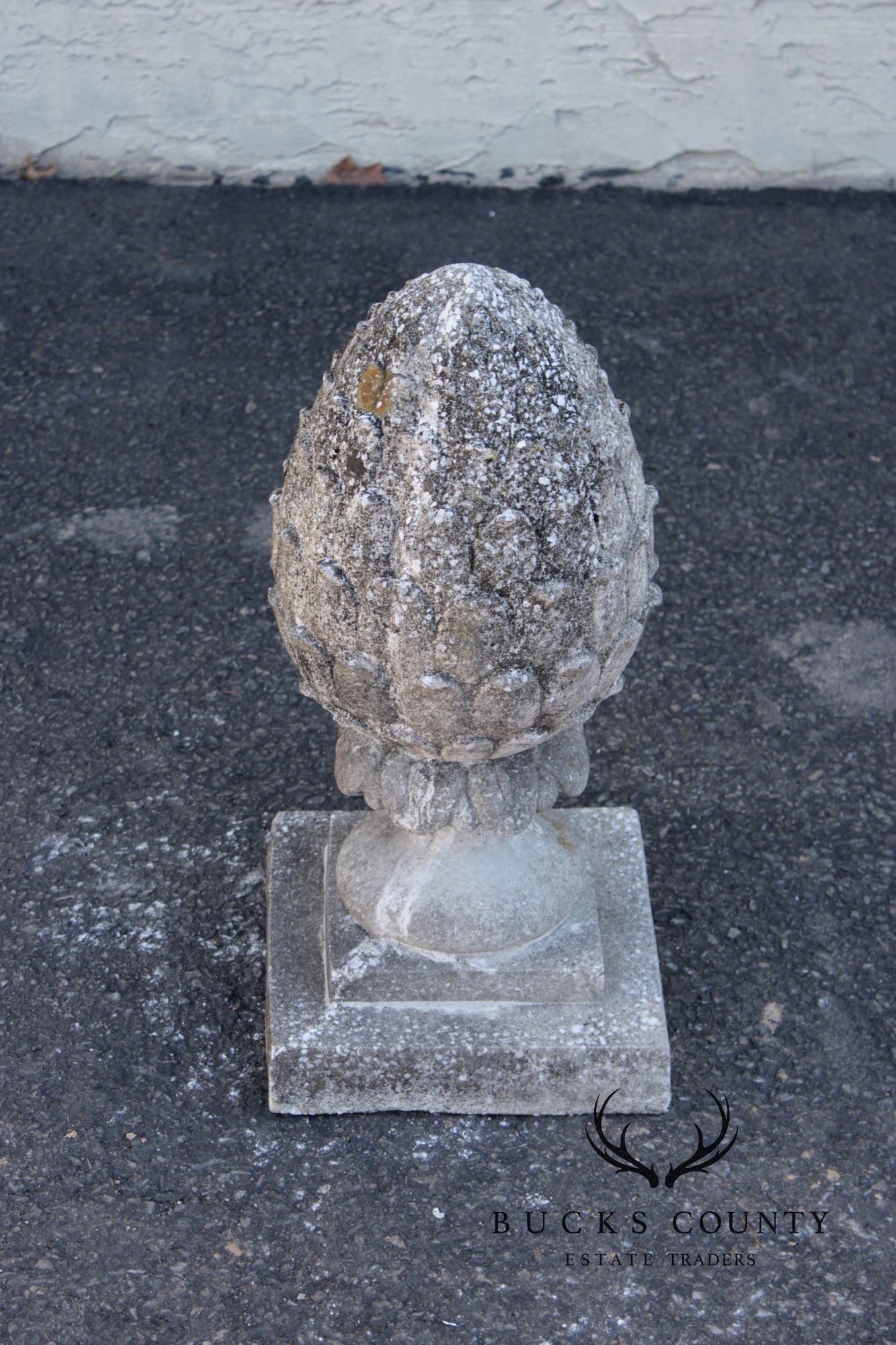 Vintage Cast Cement Artichoke Garden Ornament