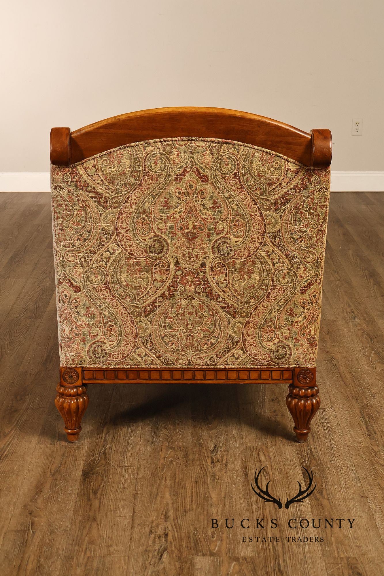 Robb & Stucky British Colonial Style Armchair with Ottoman