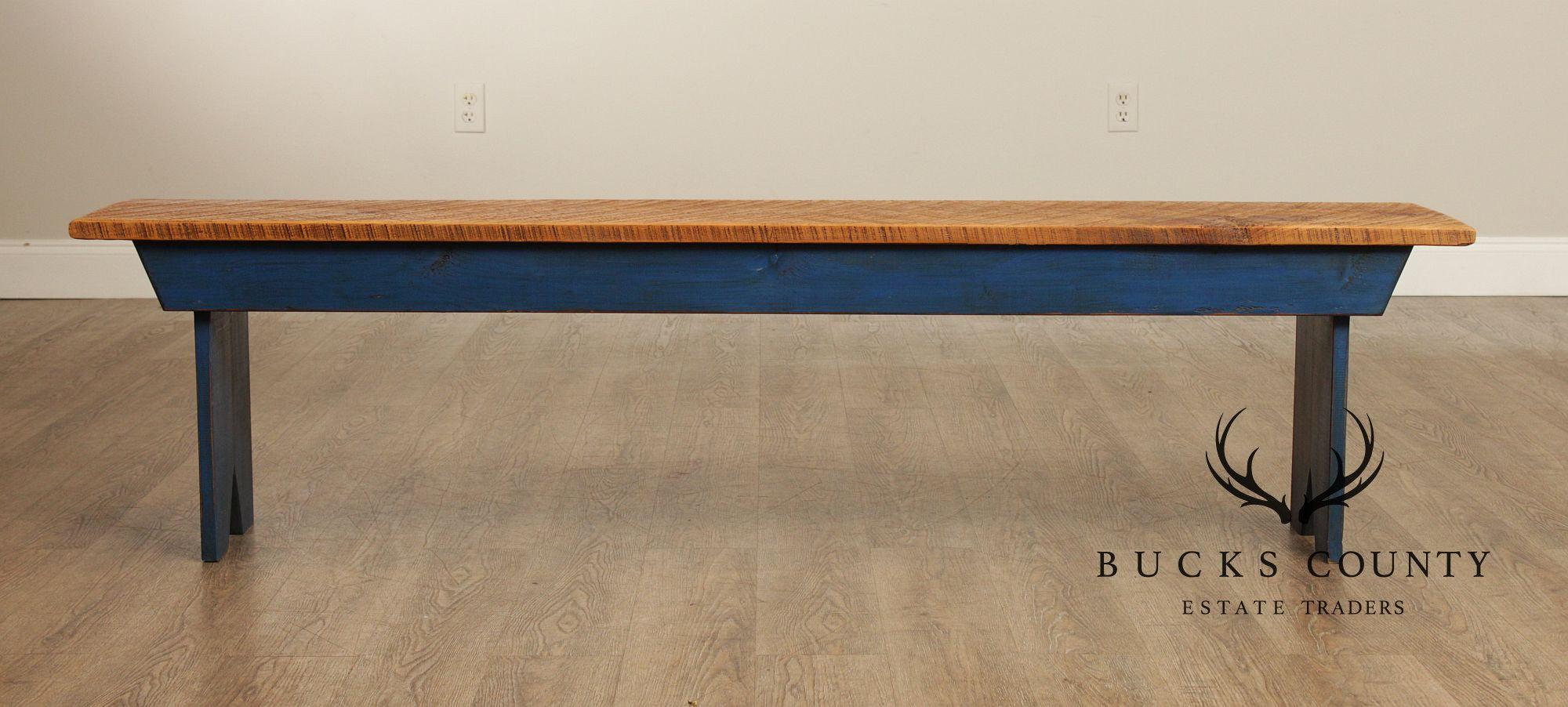 Custom Quality Farmhouse Painted Pine Bench