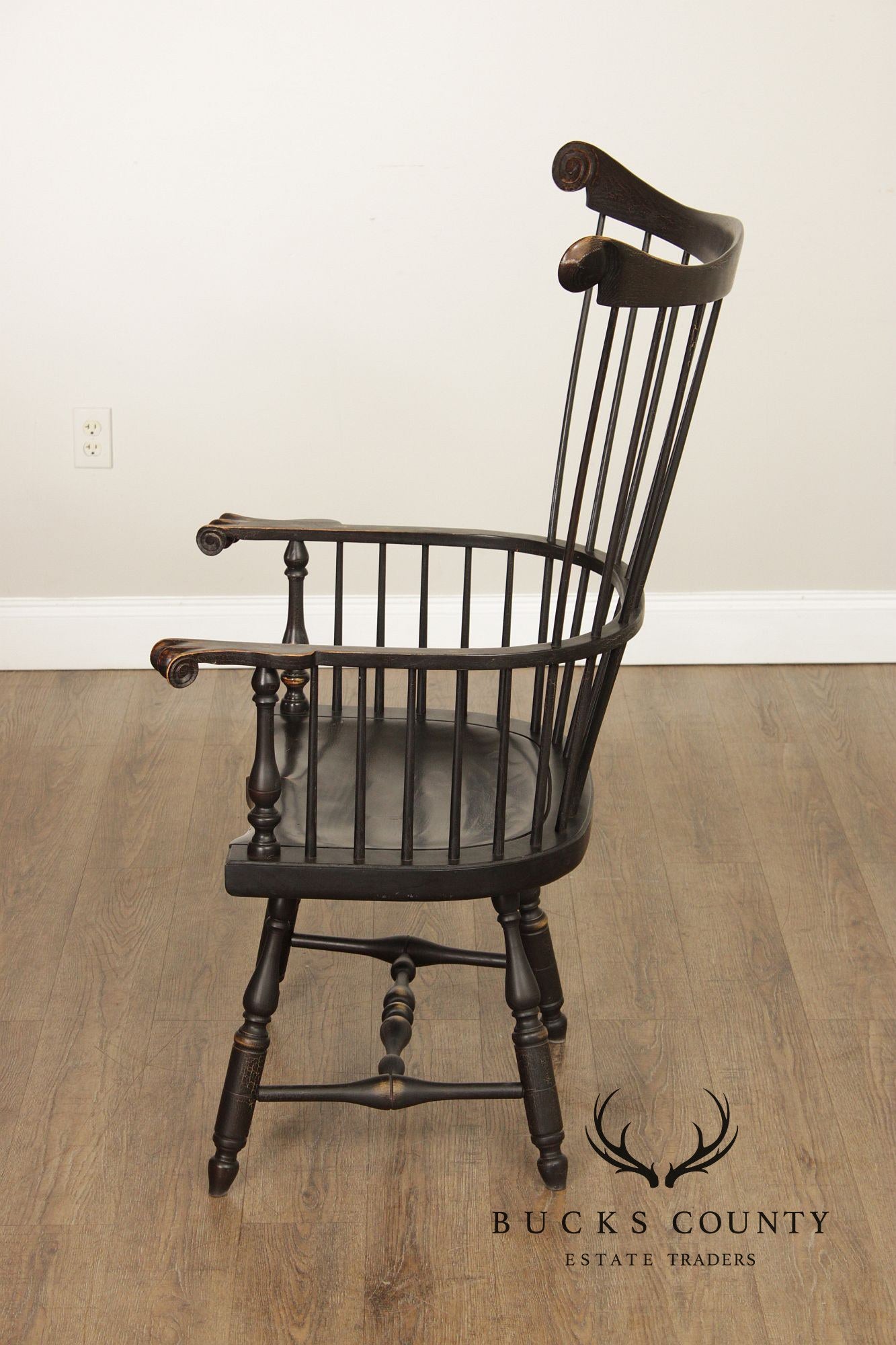 Ashlen Pair of Crackle Painted Windsor Armchairs