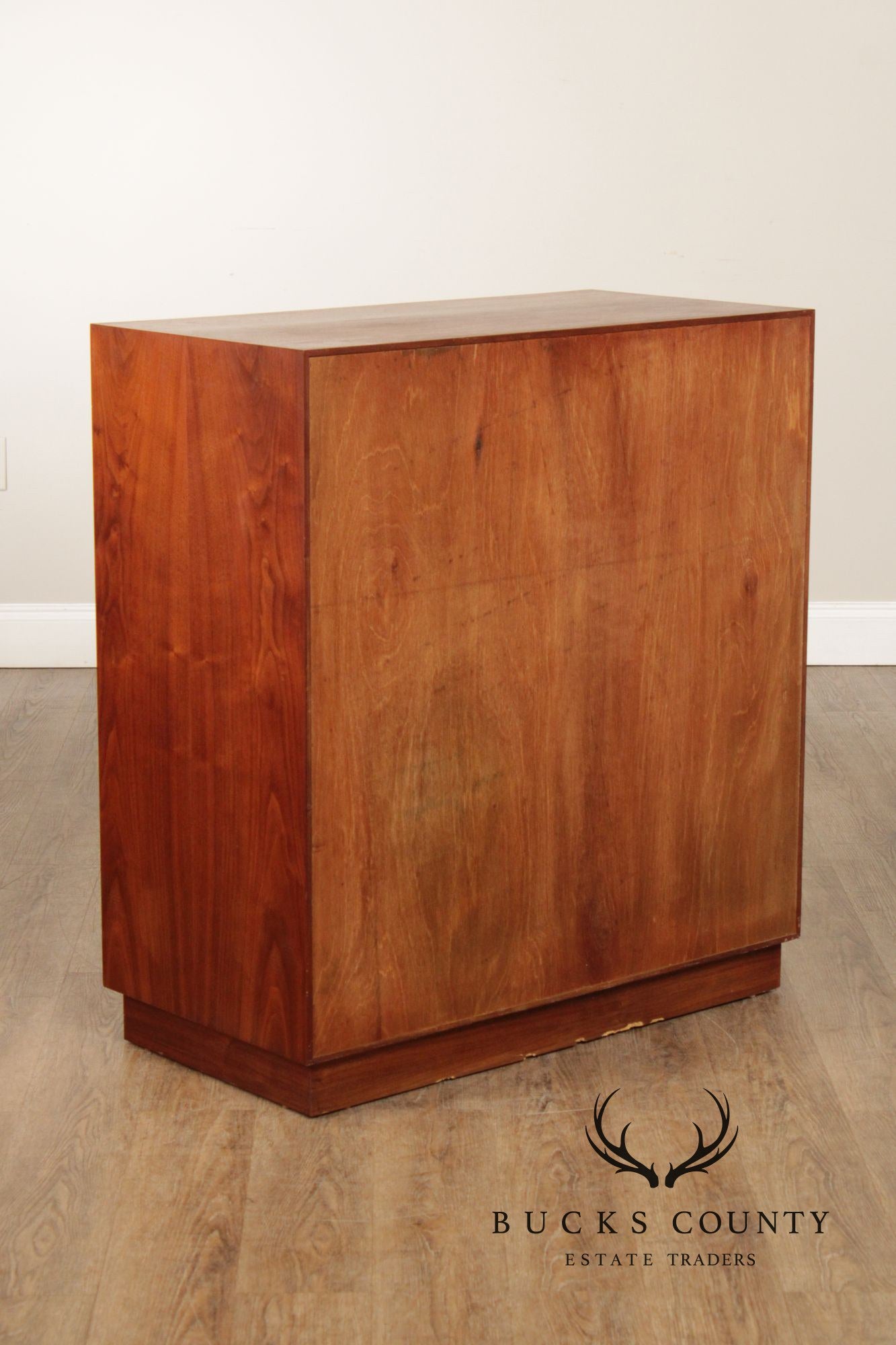 Mid Century Modern White Lacquered Tall Chest