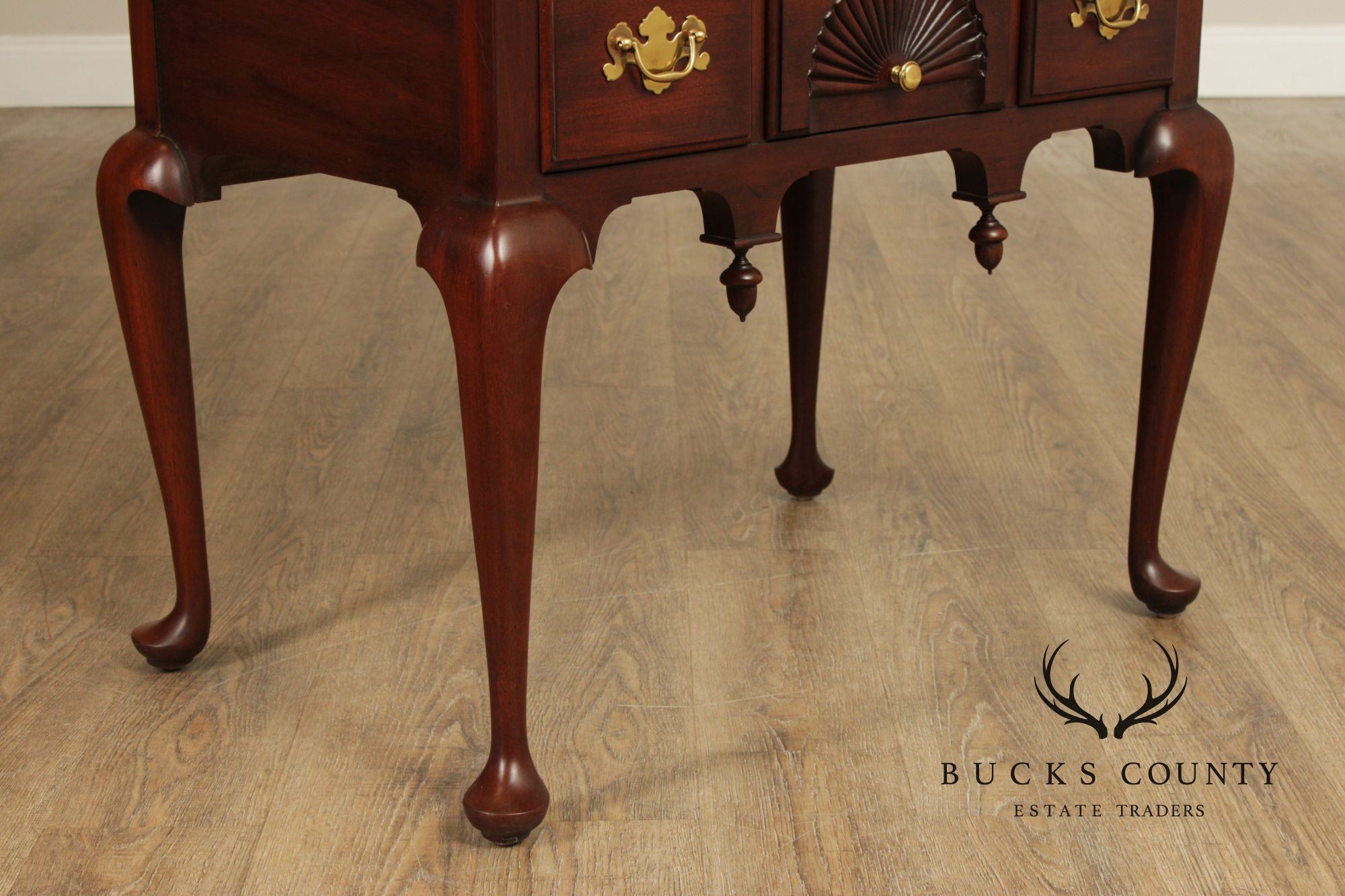 Henkel Harris Queen Anne Style Mahogany Lowboy