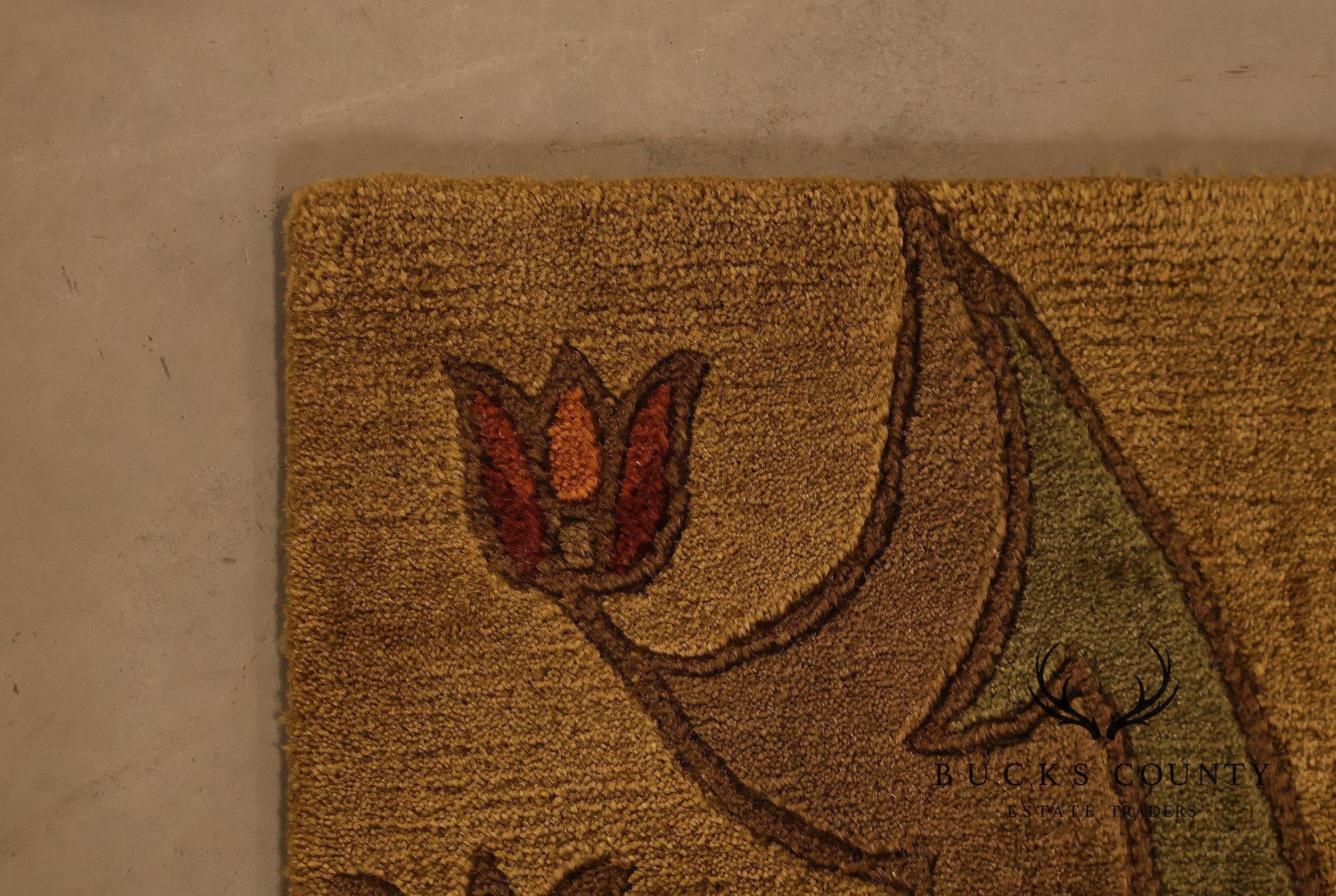 Stickley Designer Rugs Wool Area Rug Tulip Pattern 9x12