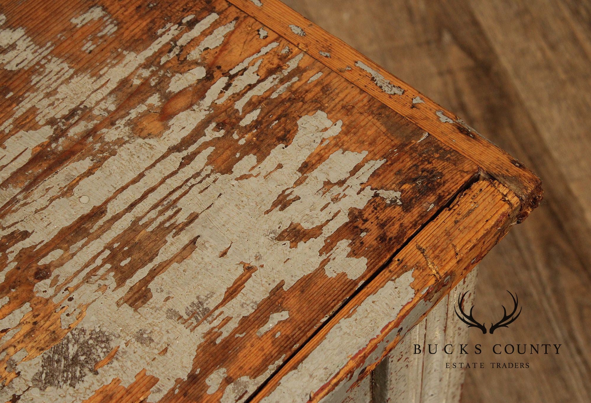 Antique Swedish Painted Pine Blanket Chest