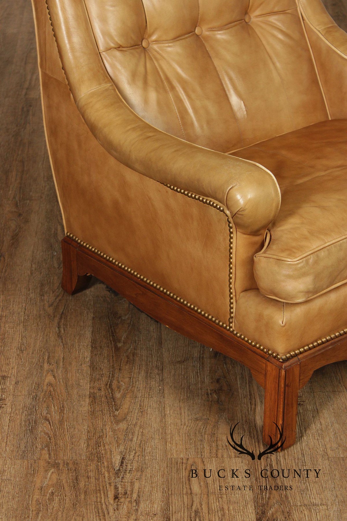 Thomasville Vintage Tufted Leather Armchair