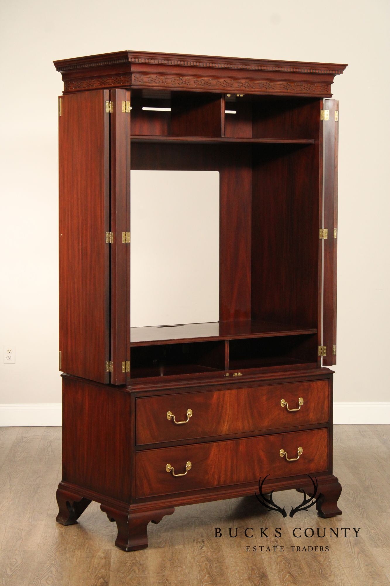 Henkel Harris Georgian Style Mahogany Armoire