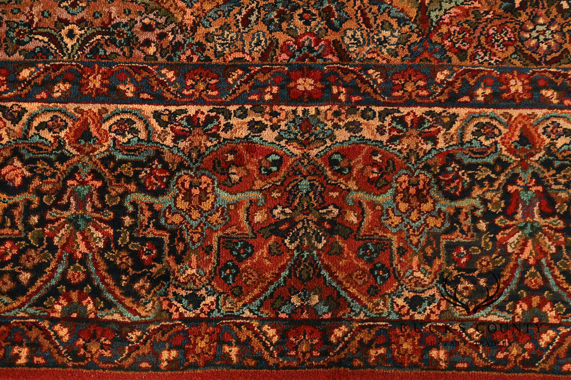 Karastan 8’ 8” X 12’ Multicolor Panel Kirman Wool Area Rug