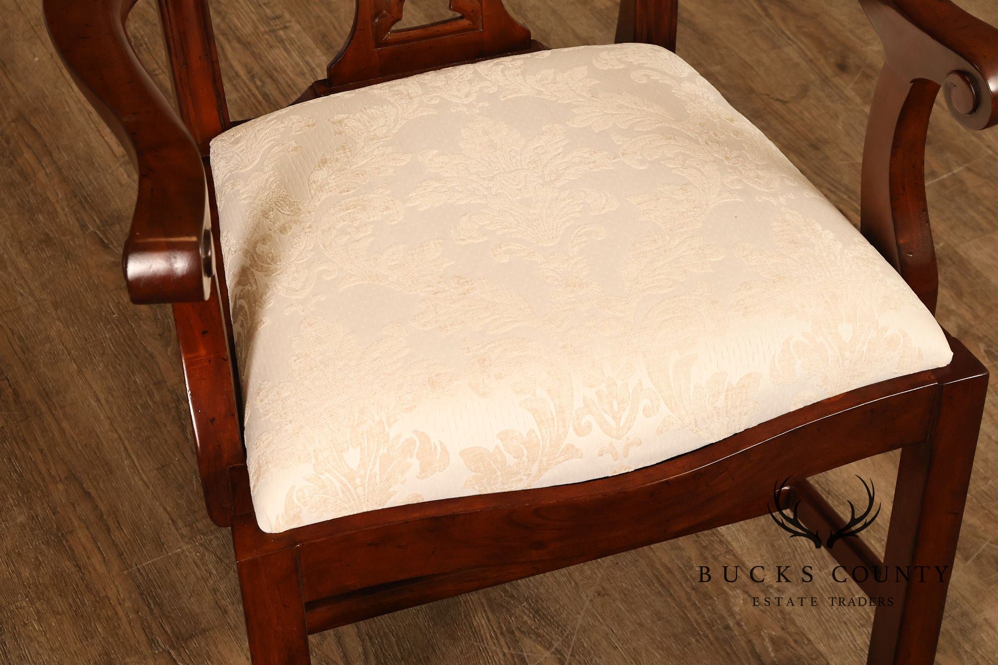 Scarborough House Chippendale Style Pair Of Mahogany Armchairs