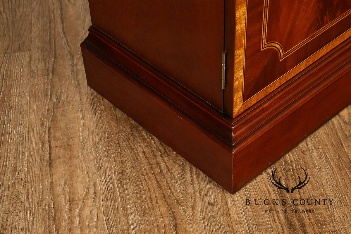 Councill Georgian Style Banded Mahogany Breakfront Bookcase