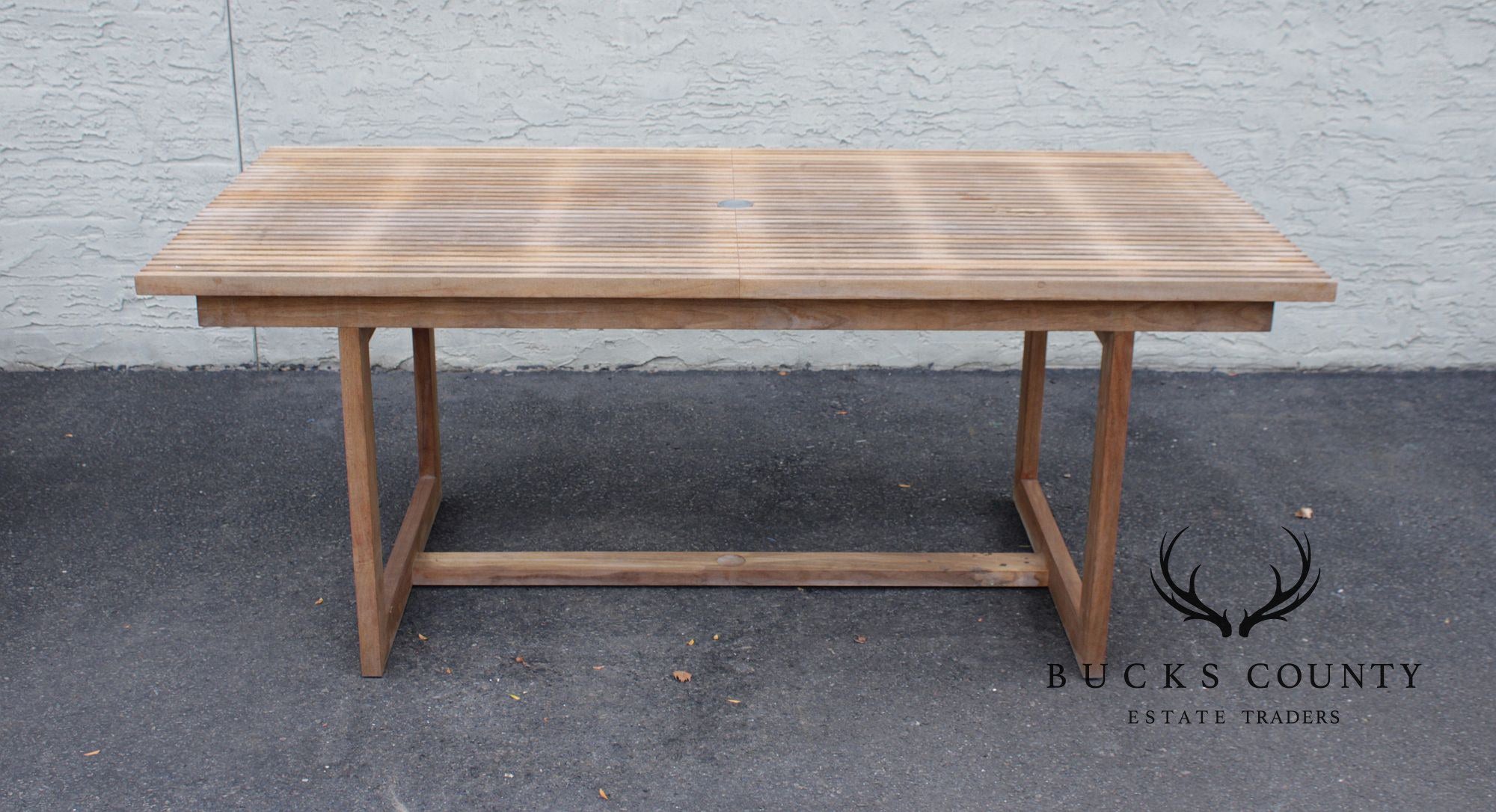 Contemporary Five-Piece Teak Outdoor Dining Set