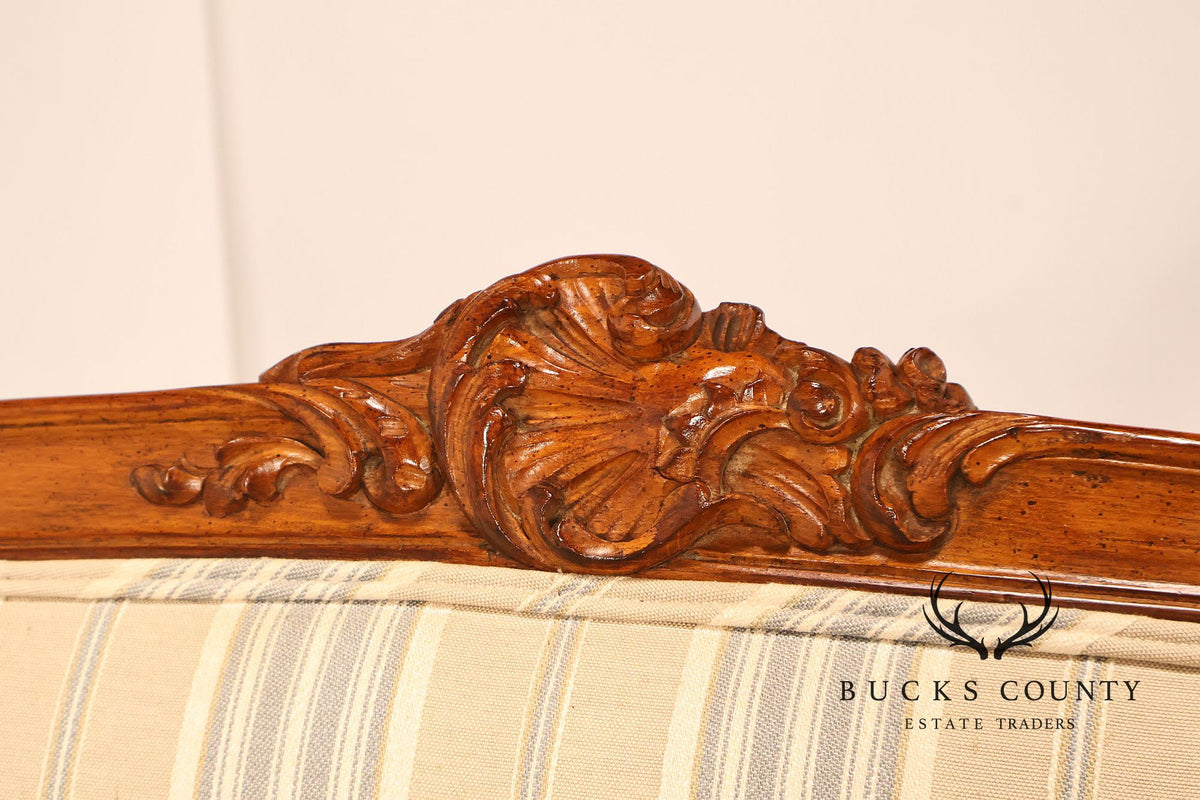 French Louis XV Style Carved Loveseat Settee