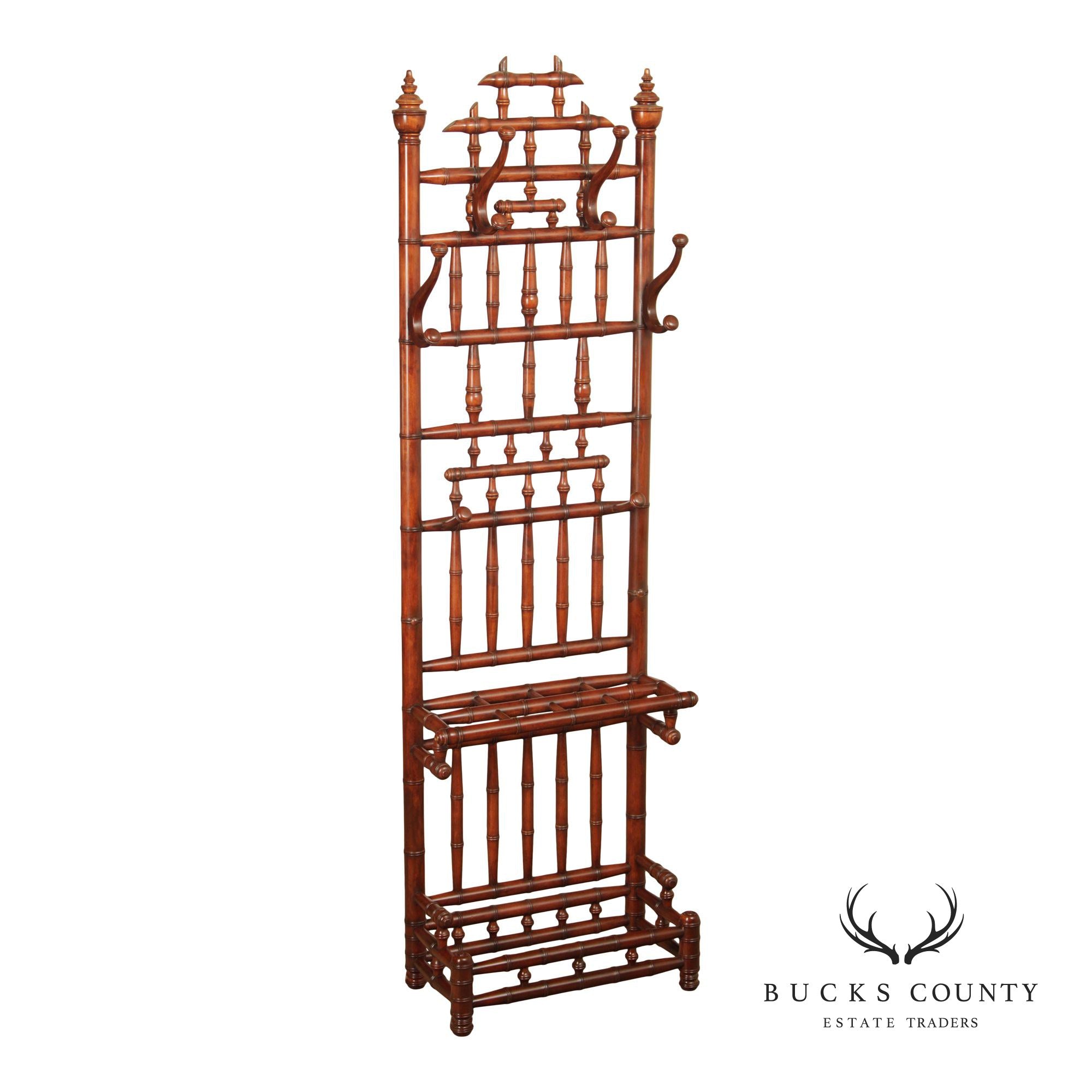 Aesthetic Movement Style Faux Bamboo Hall Tree