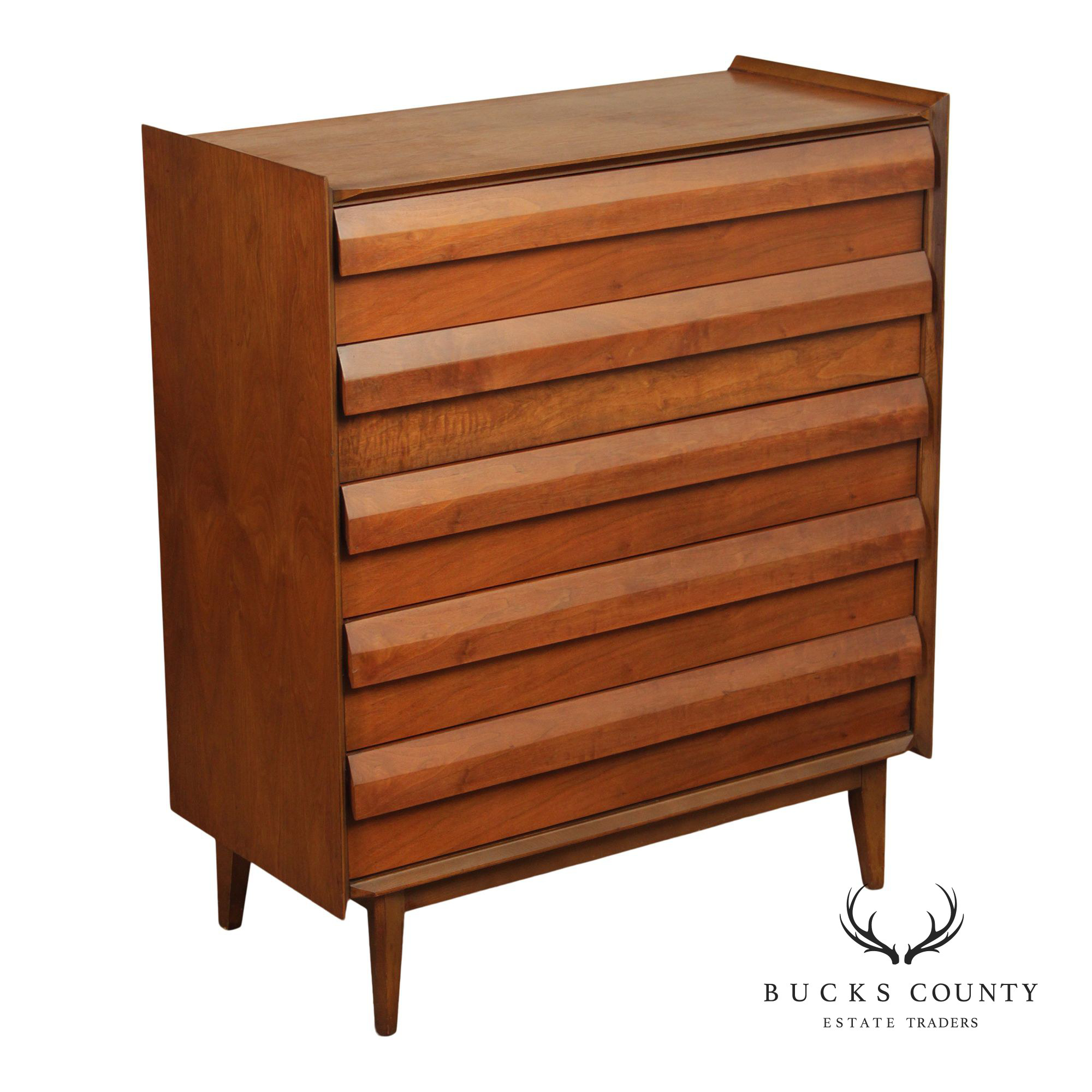 Lane 'First Edition' Mid Century Modern Walnut Tall Chest