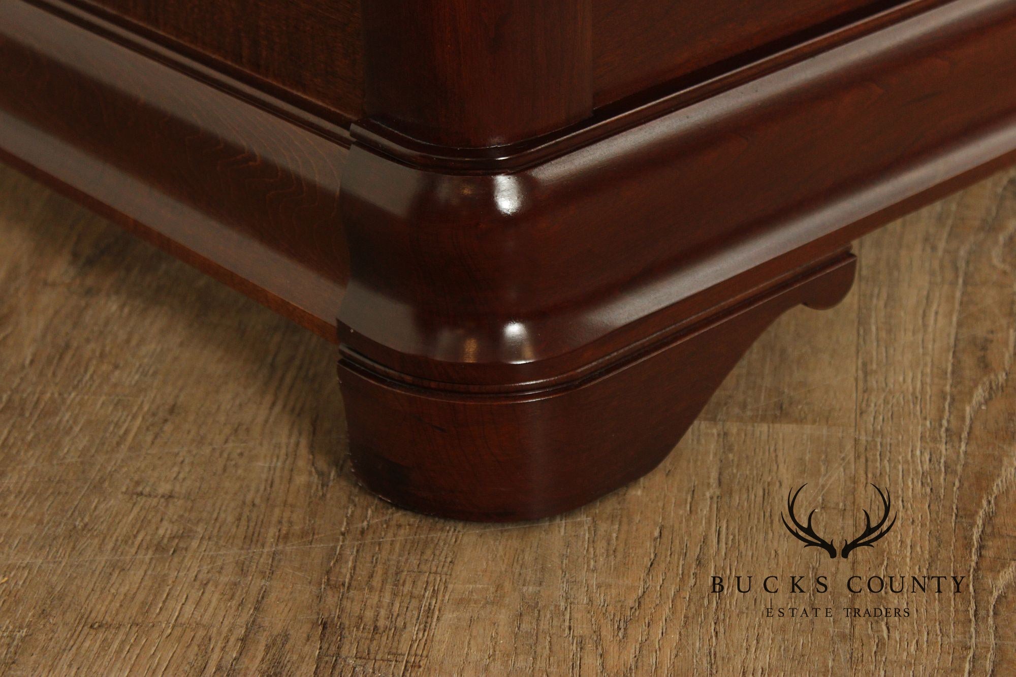 Durham Furniture Handcrafted Louis Philip Style Queen Cherry Sleigh Bed