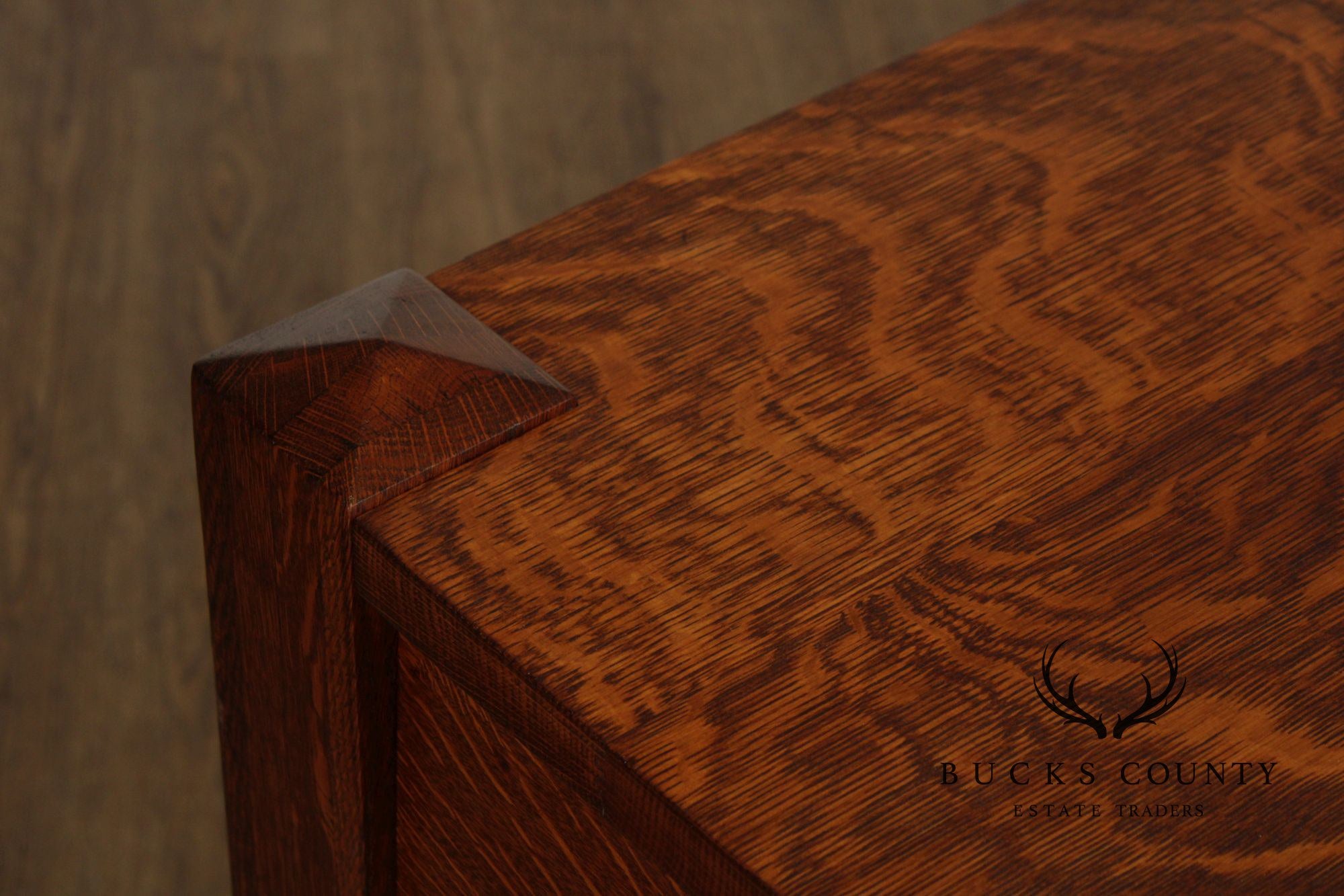 Antique Mission Oak Library Table