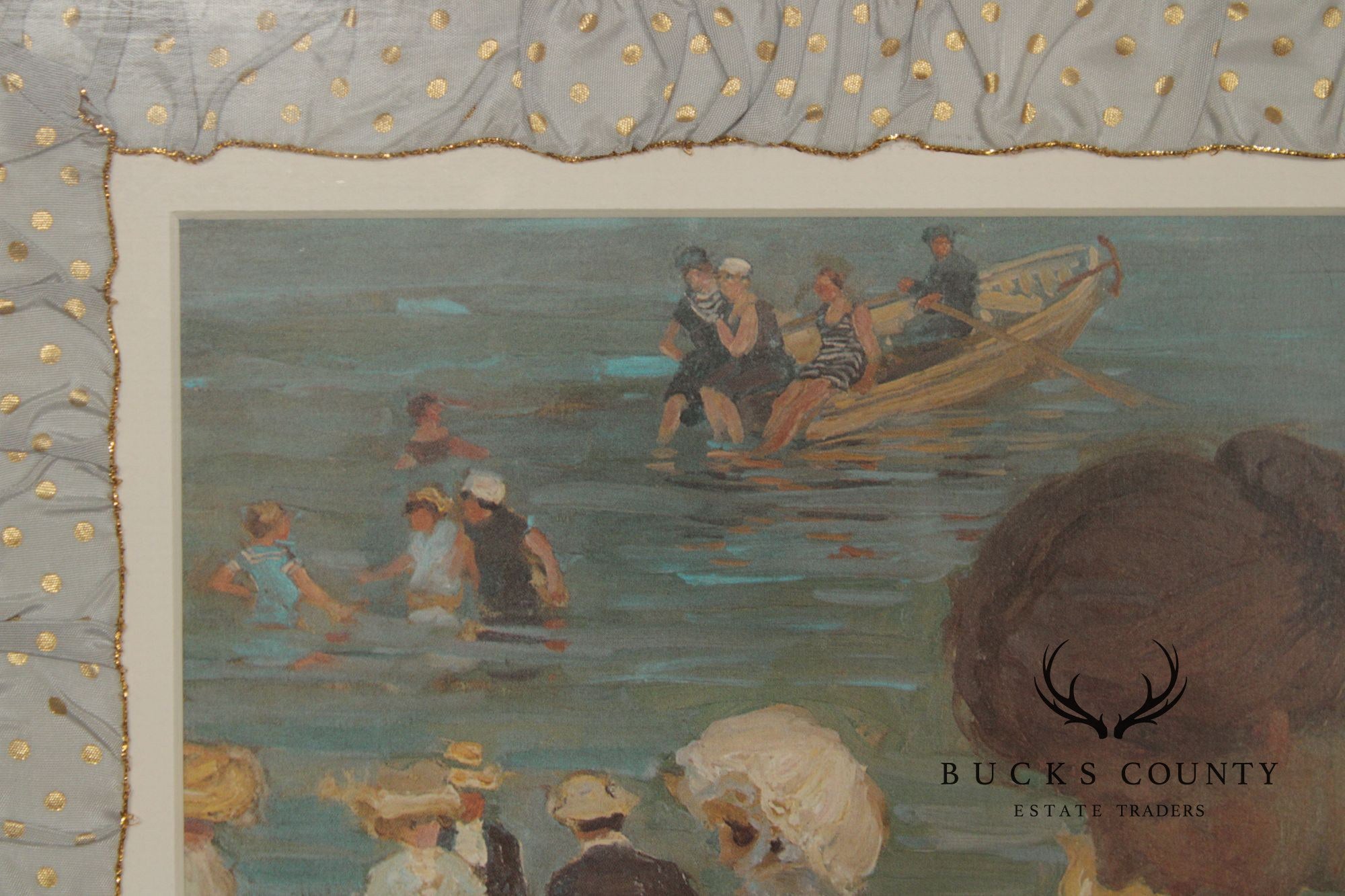 E. Phillips Fox Custom Framed Impressionist Print, 'L’heure Du Bain'