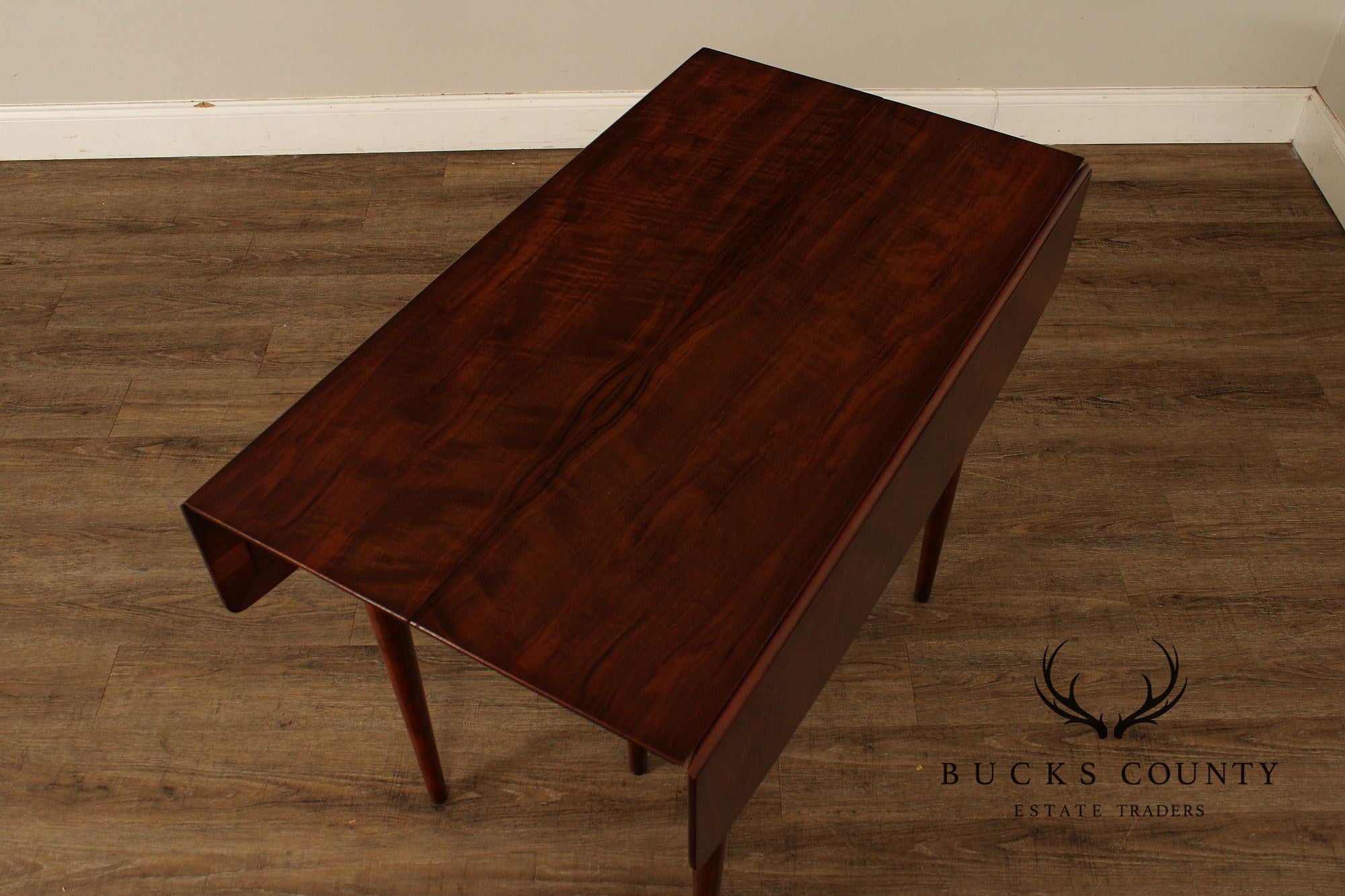 Widdicomb Mid Century Modern Walnut Drop Leaf Extendable Dining Table