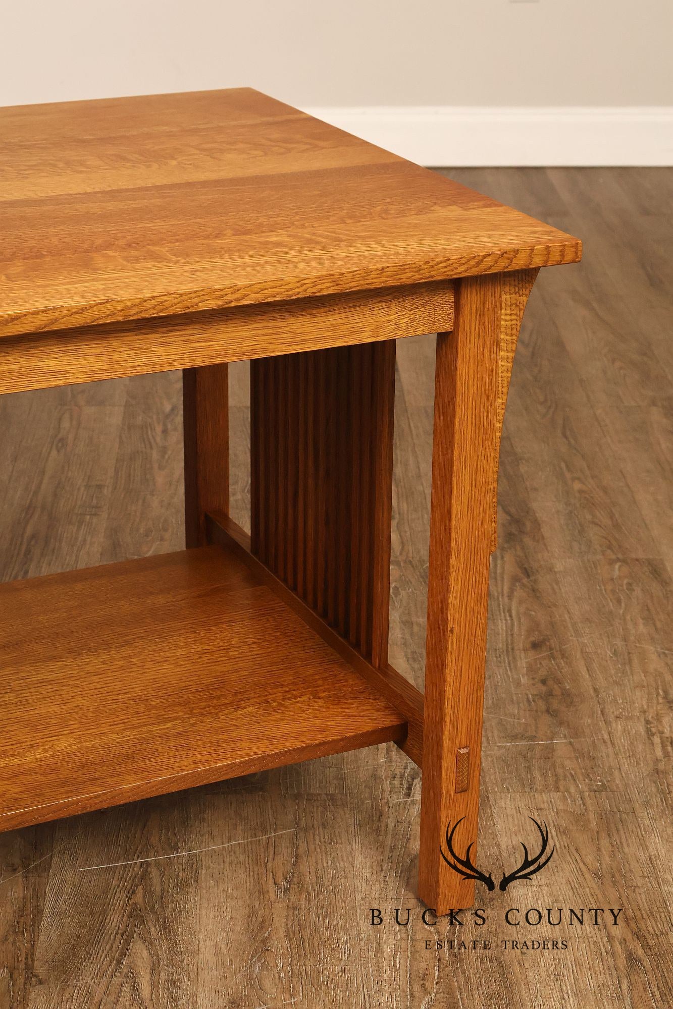 Stickley Mission Collection Oak Spindle Lamp Table