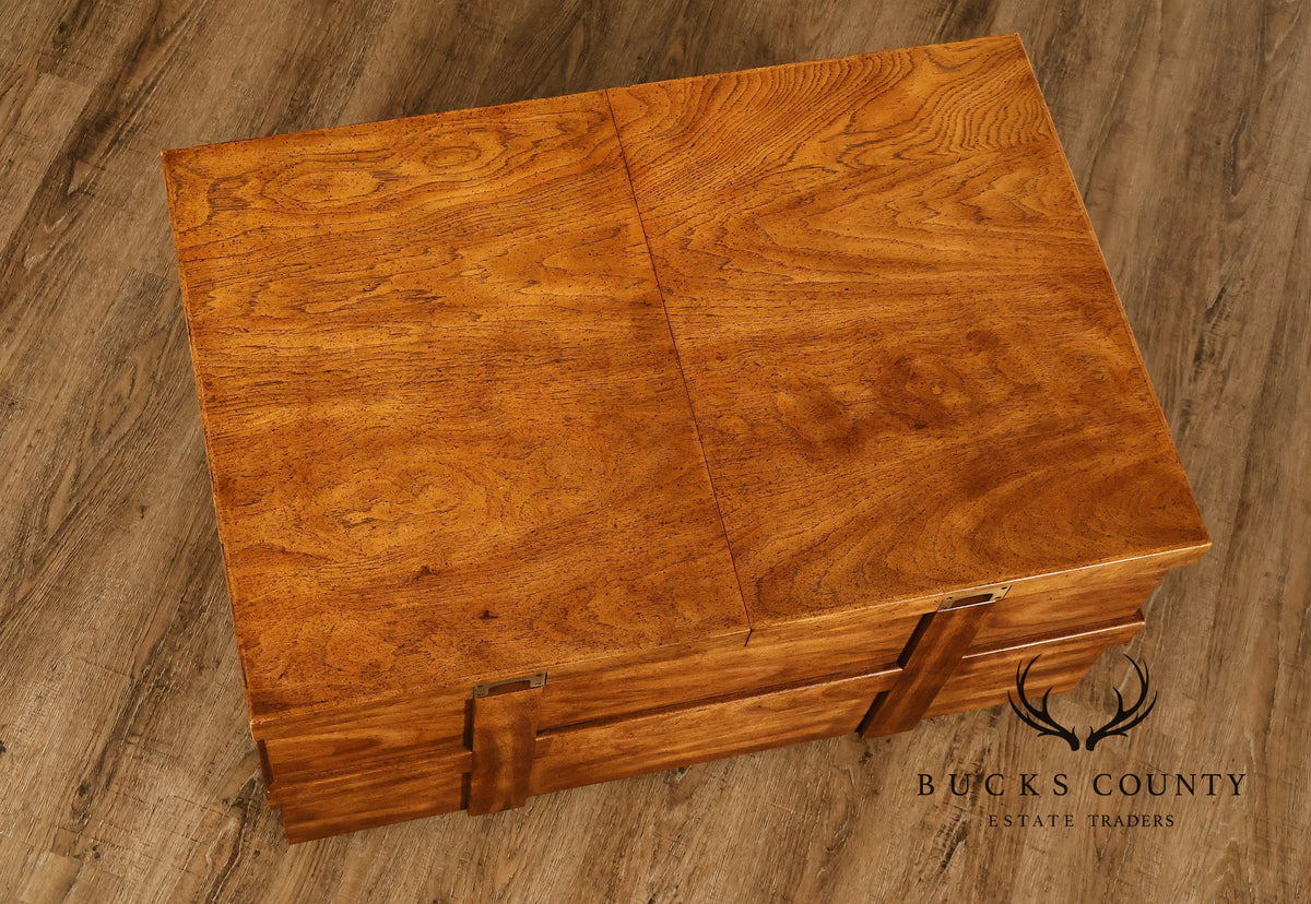 Drexel 'Woodbriar' Campaign Style Coffee Table