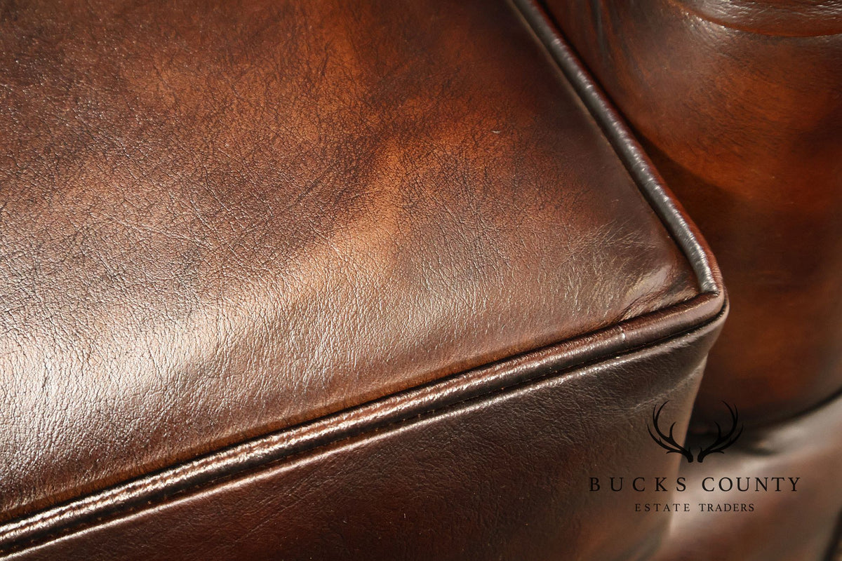 Distressed Brown Single Seater Cushion Chesterfield