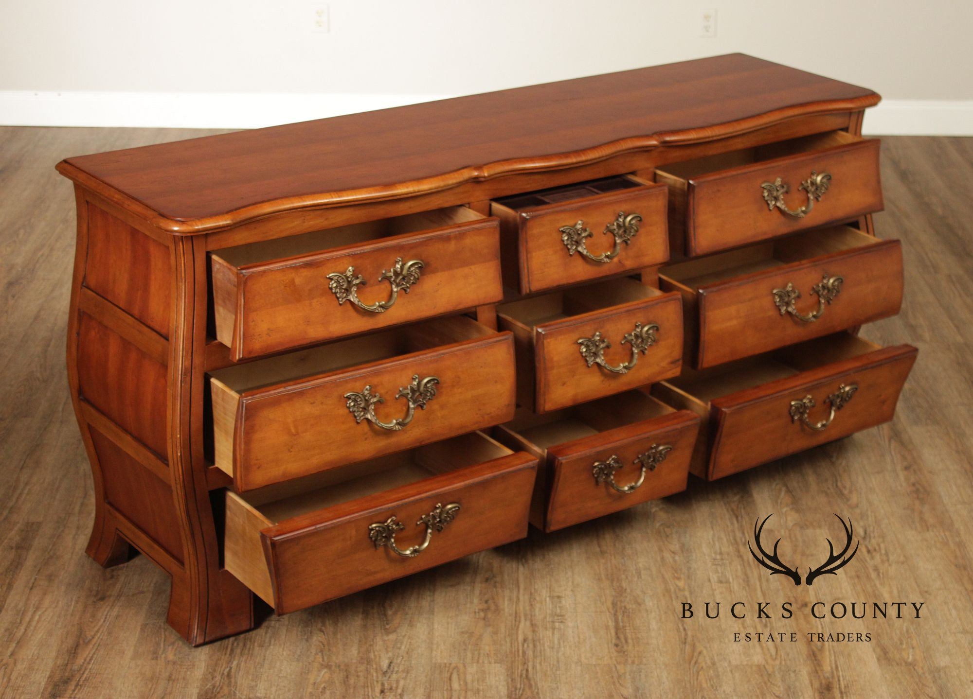 Century Furniture 'Charleux' Bombe Triple Dresser