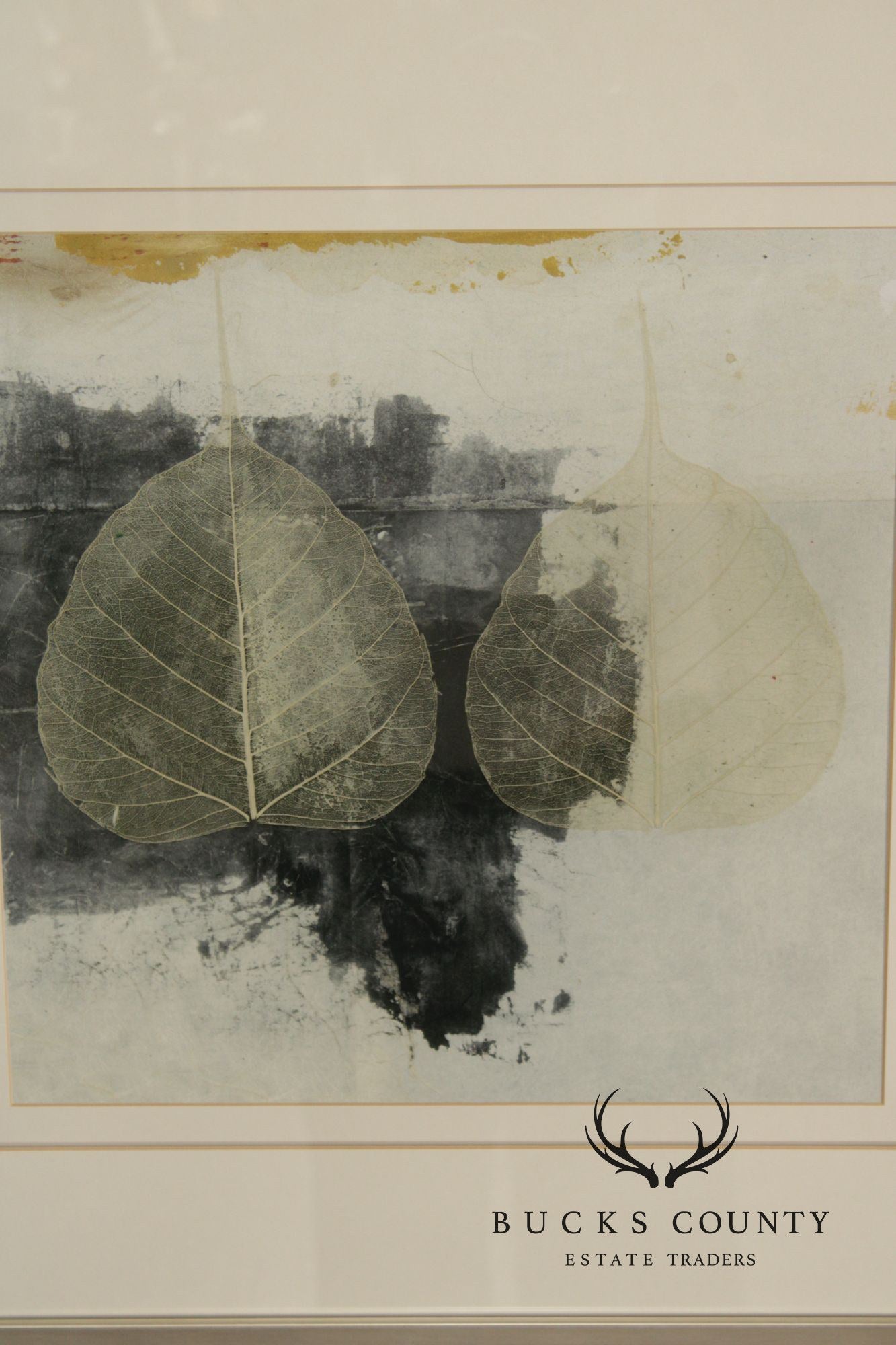 Elena Ray Pair of Botanical Prints, 'Wabi-Sabi Bodhi Leaf Collage 3' and 'Wabi-Sabi Bodhi Leaf Collage 4'