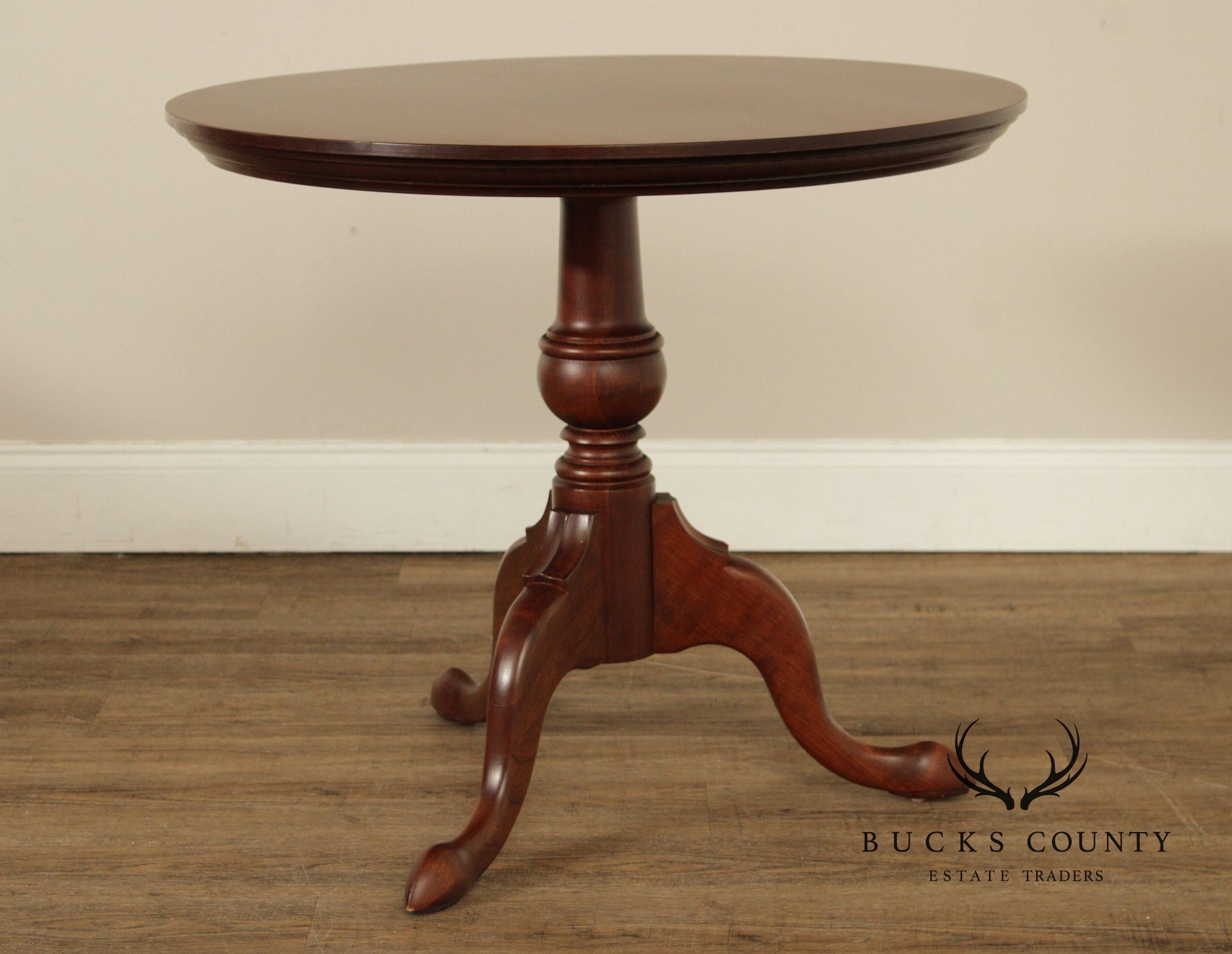 Pennsylvania House Chippendale Style Round Cherry Side Table