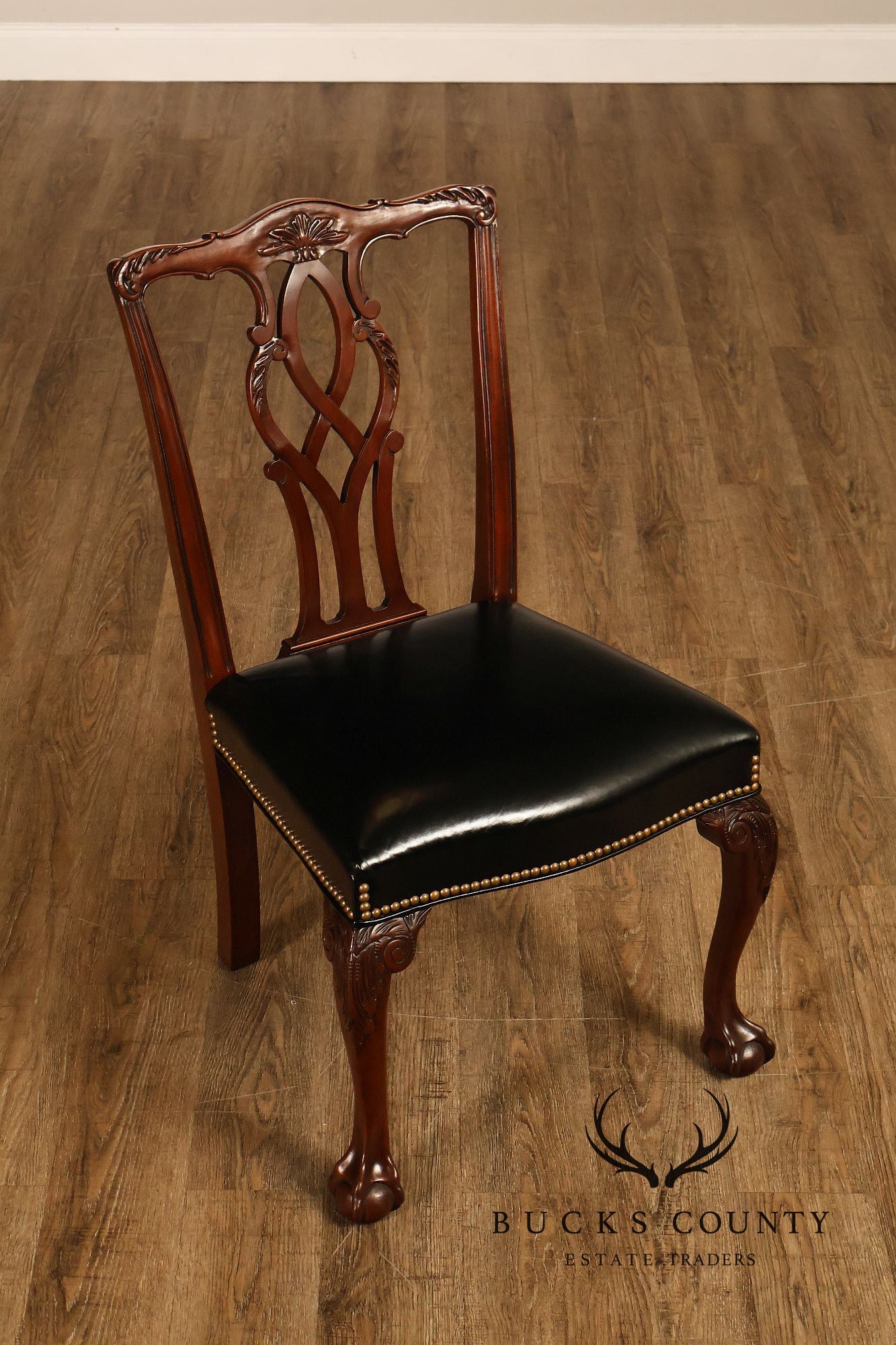 Kindel Chippendale Style Set of Six Mahogany Dining Chairs